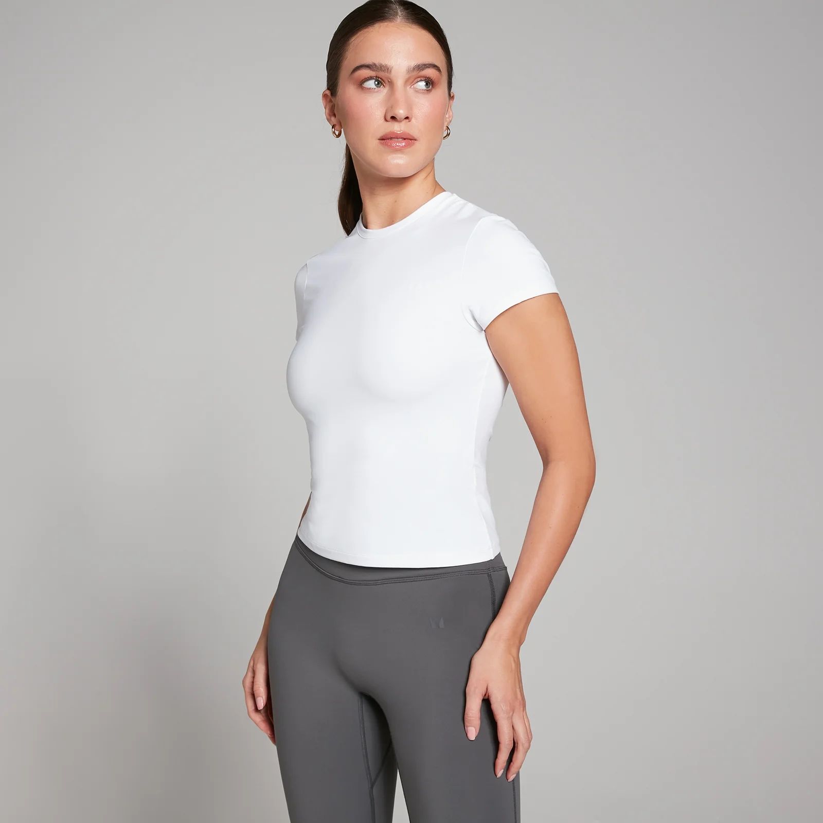 MP Women's Tempo Body Fit Short Sleeve T-Shirt - White - S Bilde 1