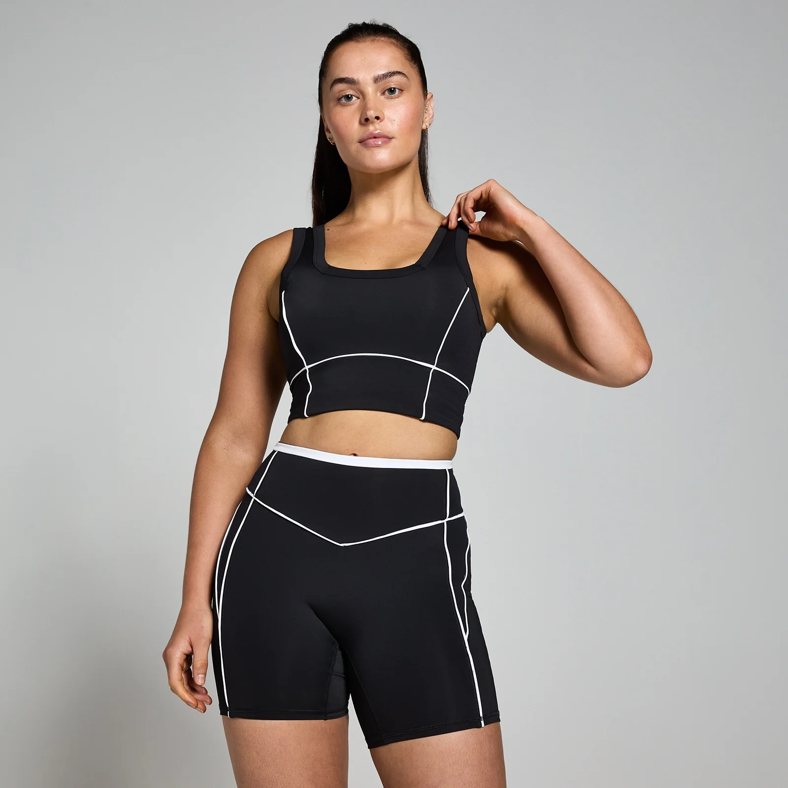 MP Women's Tempo Contrast Texture Sports Bra - Black - XXL Bilde 1