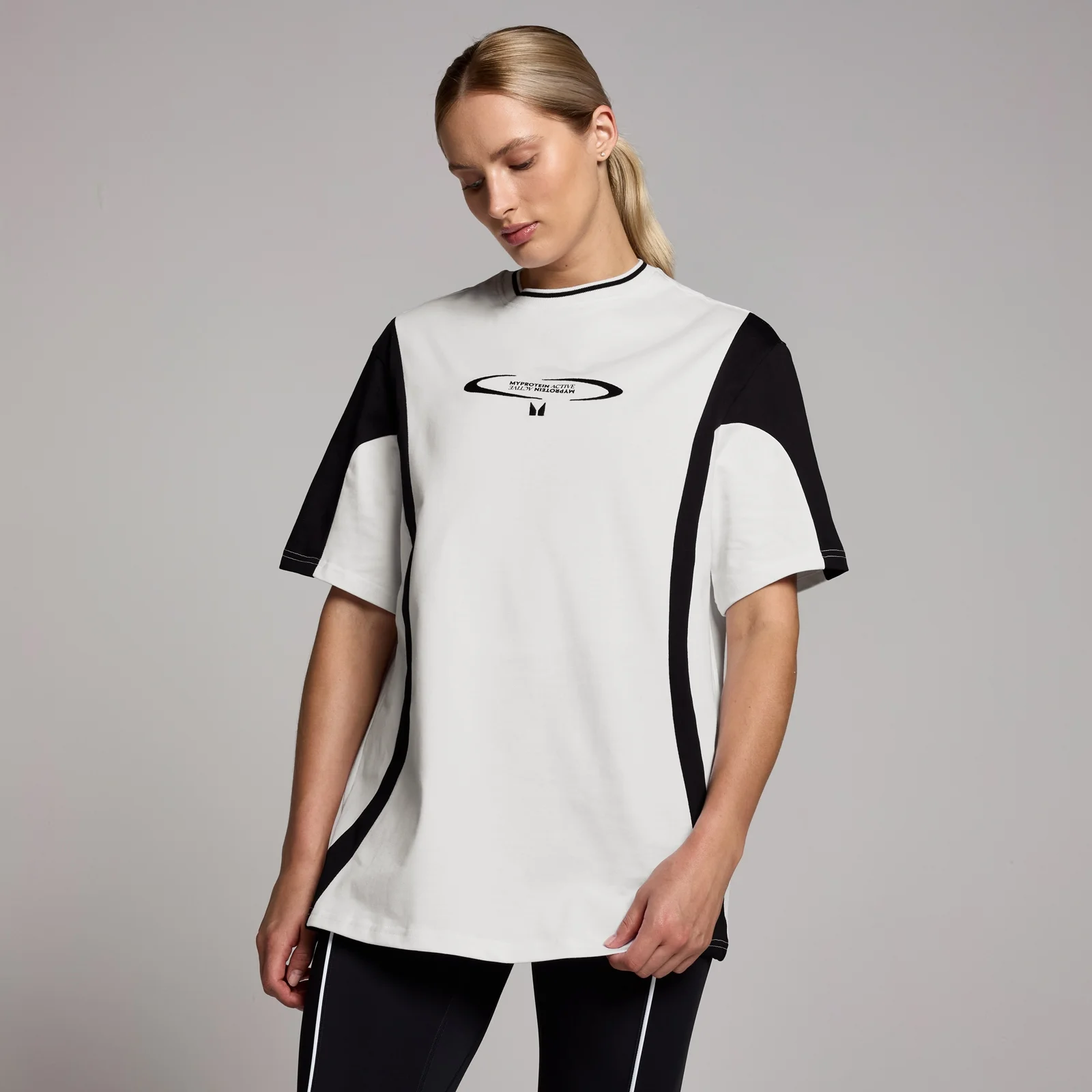 MP Women's Tempo Contrast Retro Oversized T-Shirt - White - XXS-XS Bilde 1