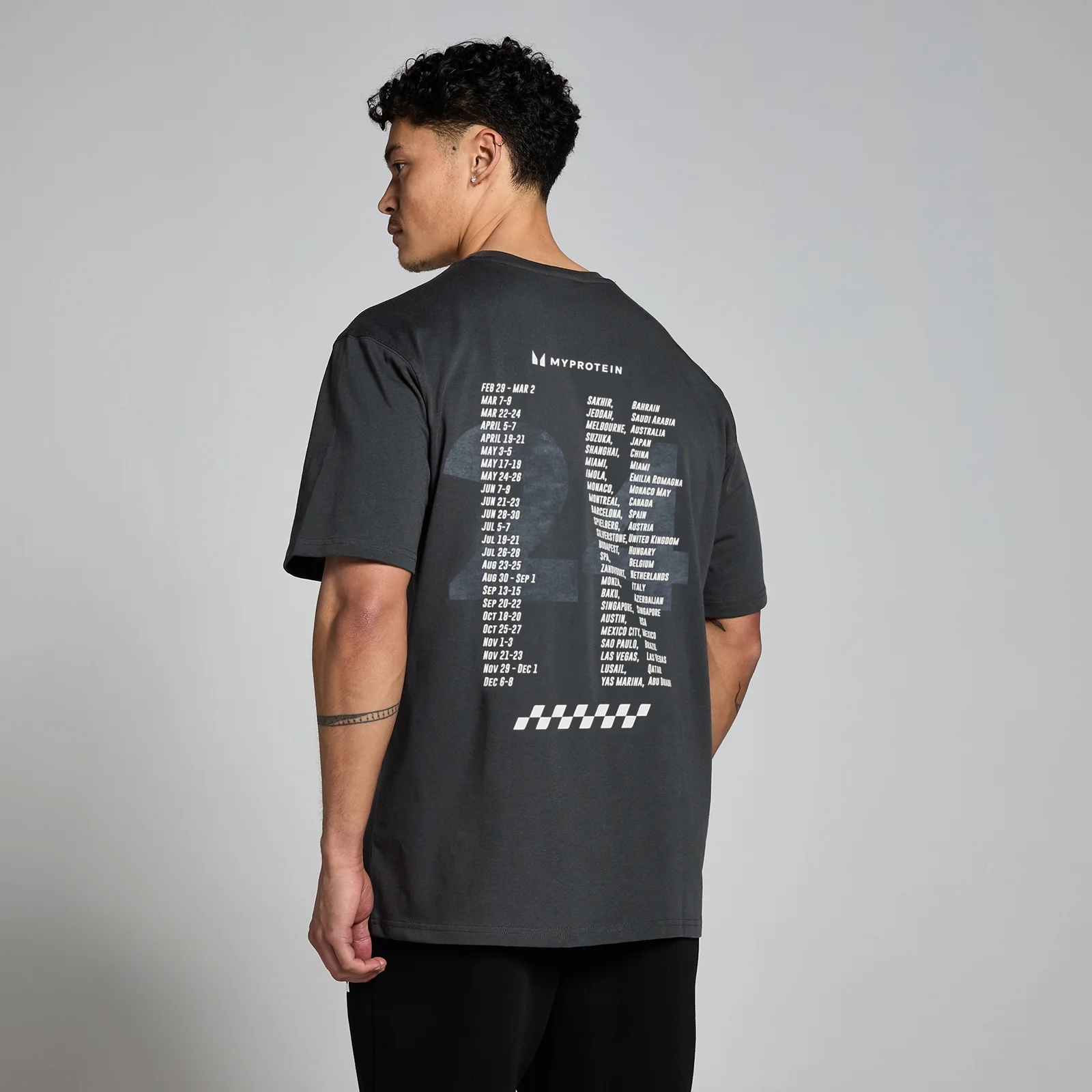 MP Race Day Graphic T-Shirt - Washed Black - XXS-XS Bilde 1
