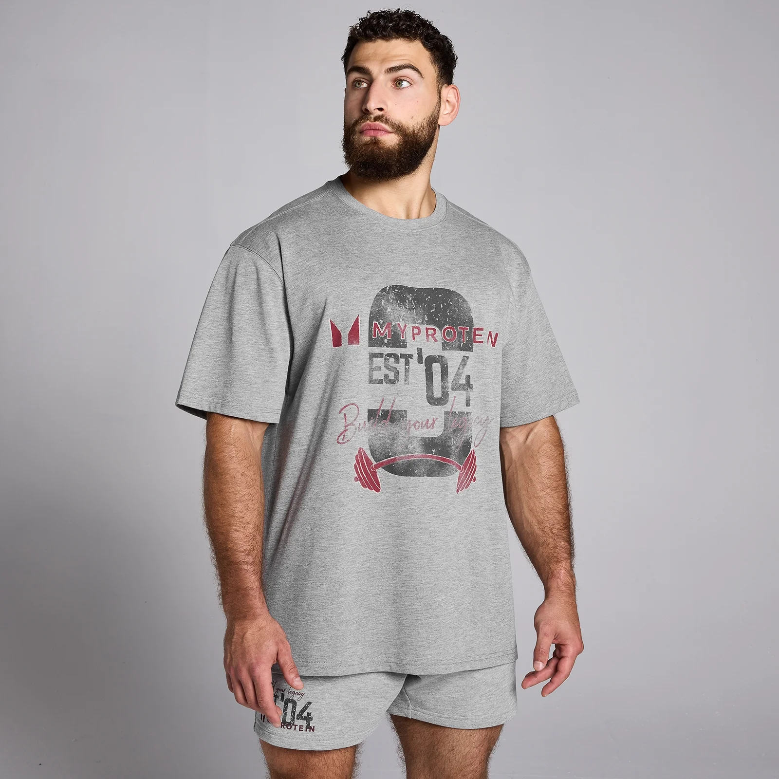 MP Origin Graphic T-Shirt - Grey Marl - XXS-XS Bilde 1