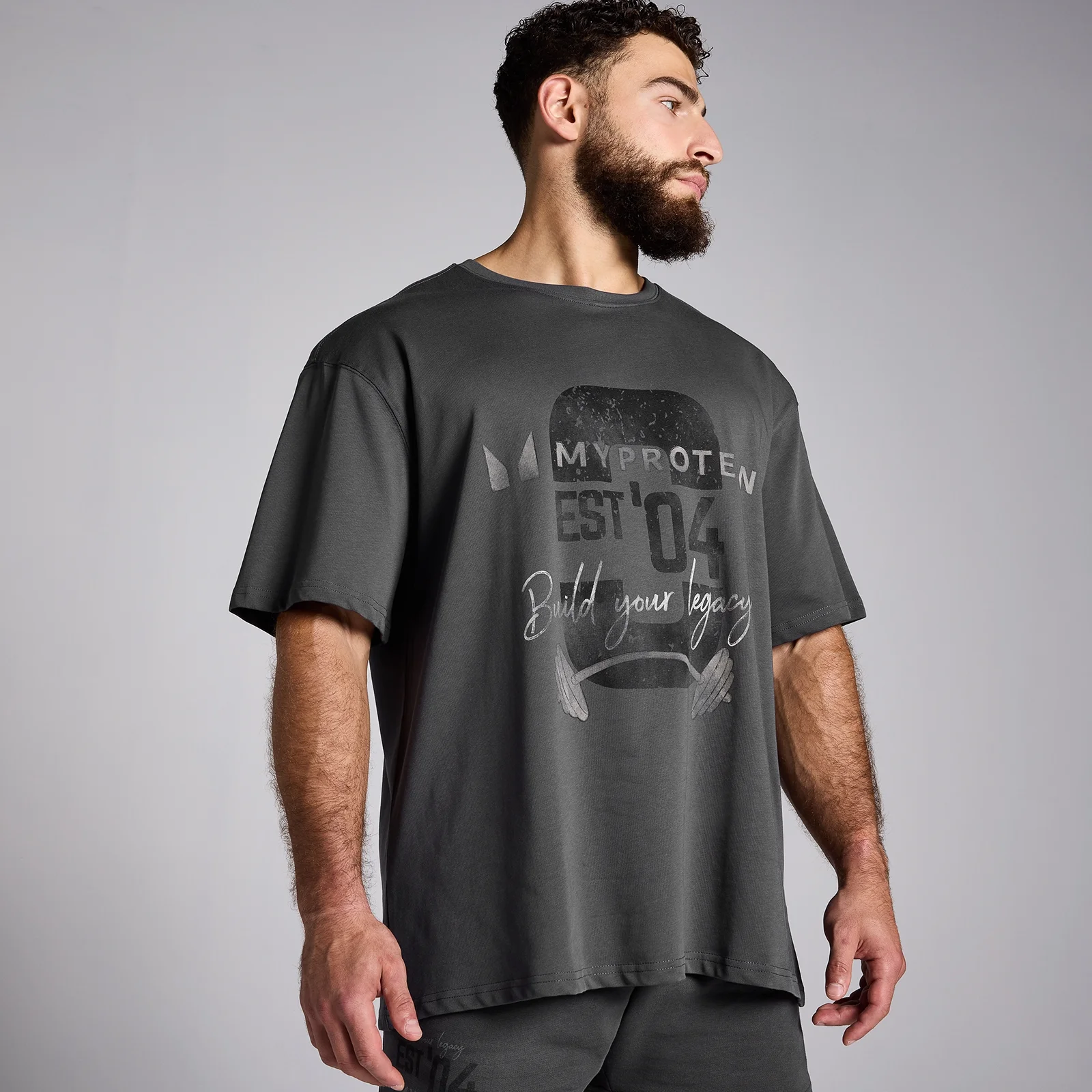 MP Origin Graphic T-Shirt - Washed Grey - S-M Bilde 1