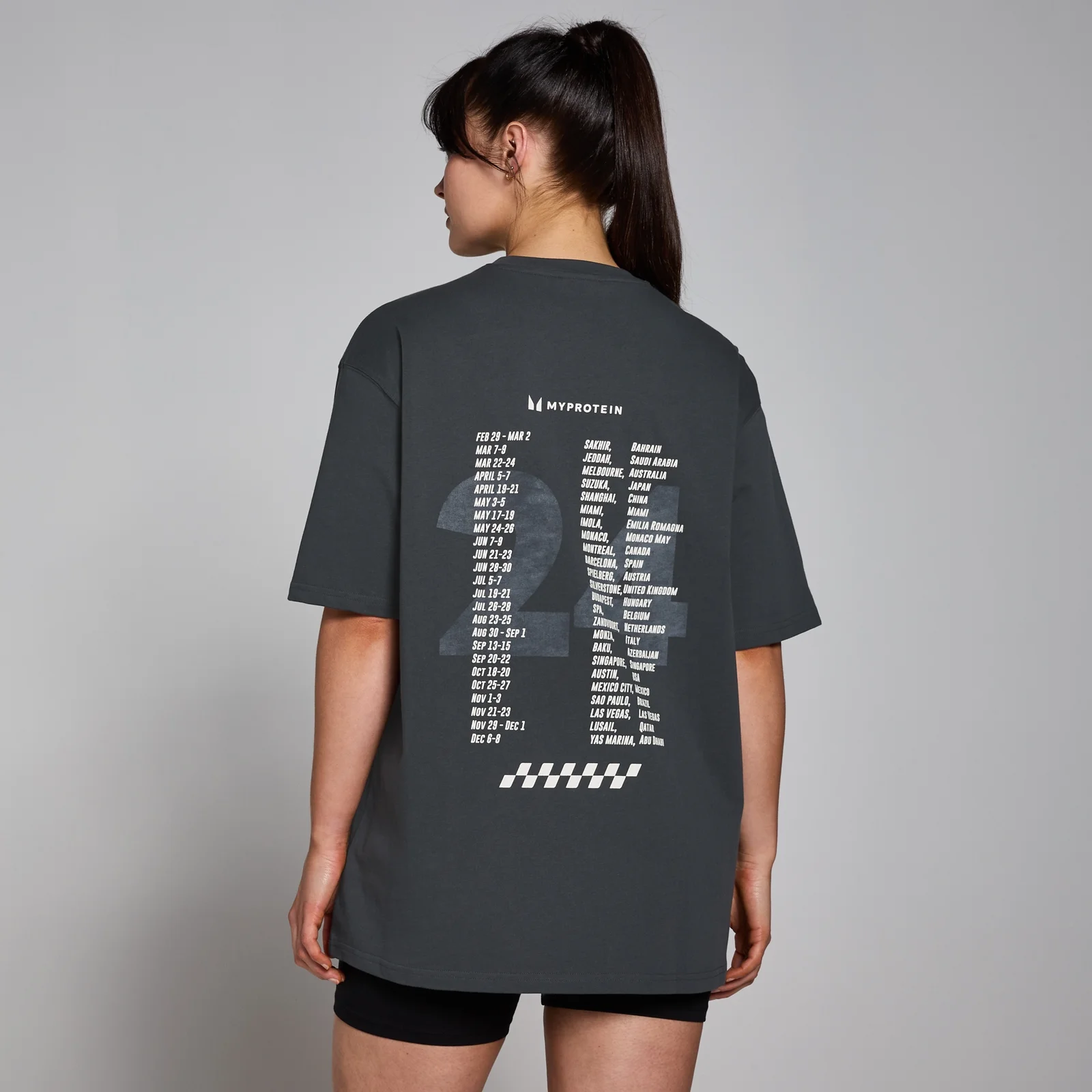 MP Race Day Graphic T-Shirt - Washed Black - XXS-XS Bilde 1