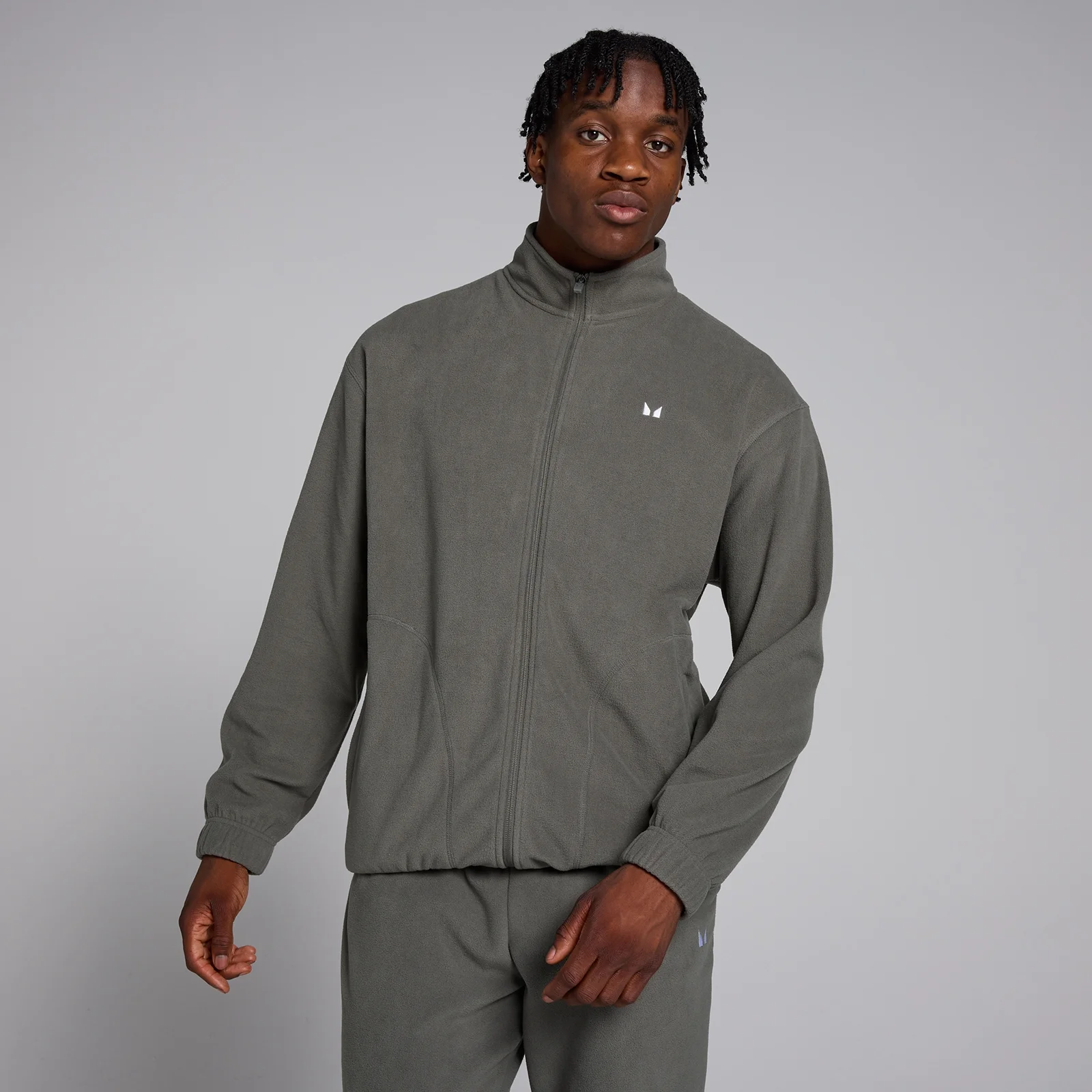 MP Men's Zip Through Fleece - Gun Metal - S Bilde 1