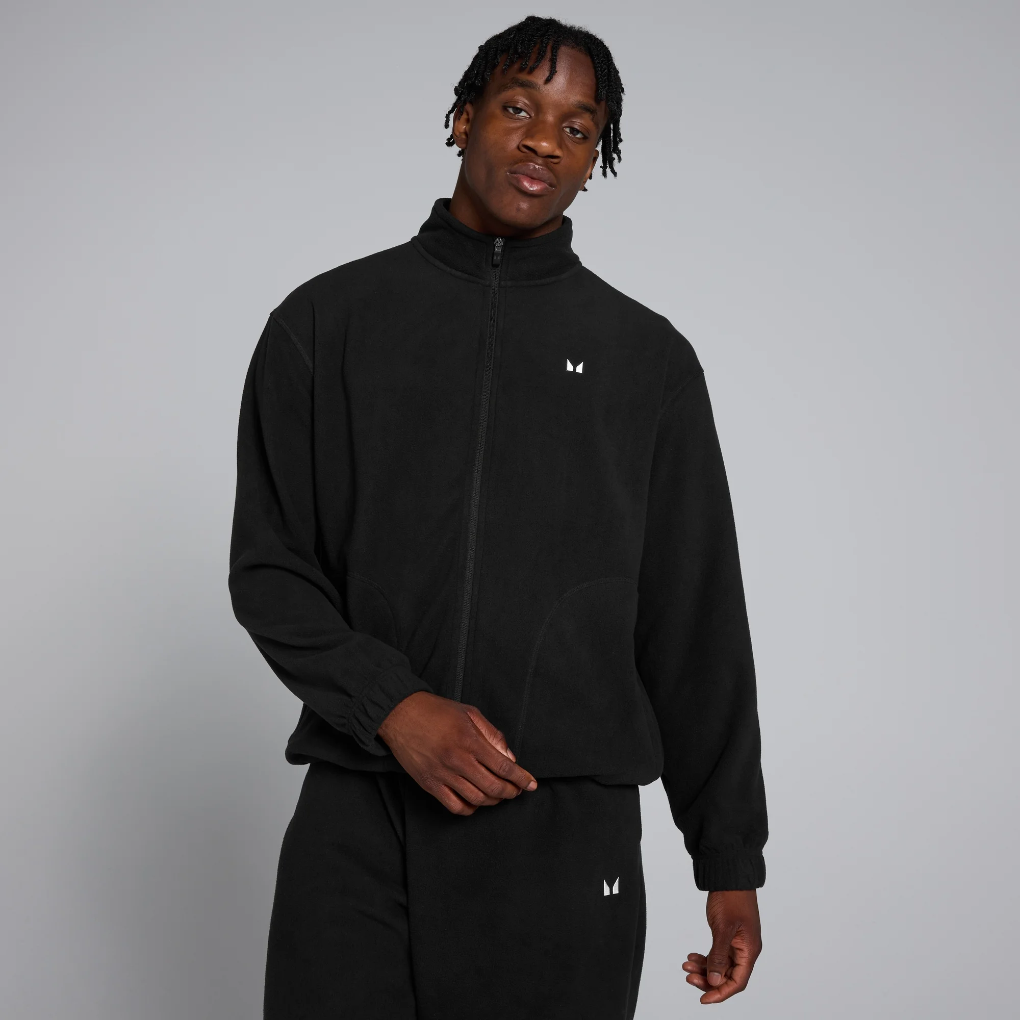 MP Men's Zip Through Fleece - Black - M Bilde 1