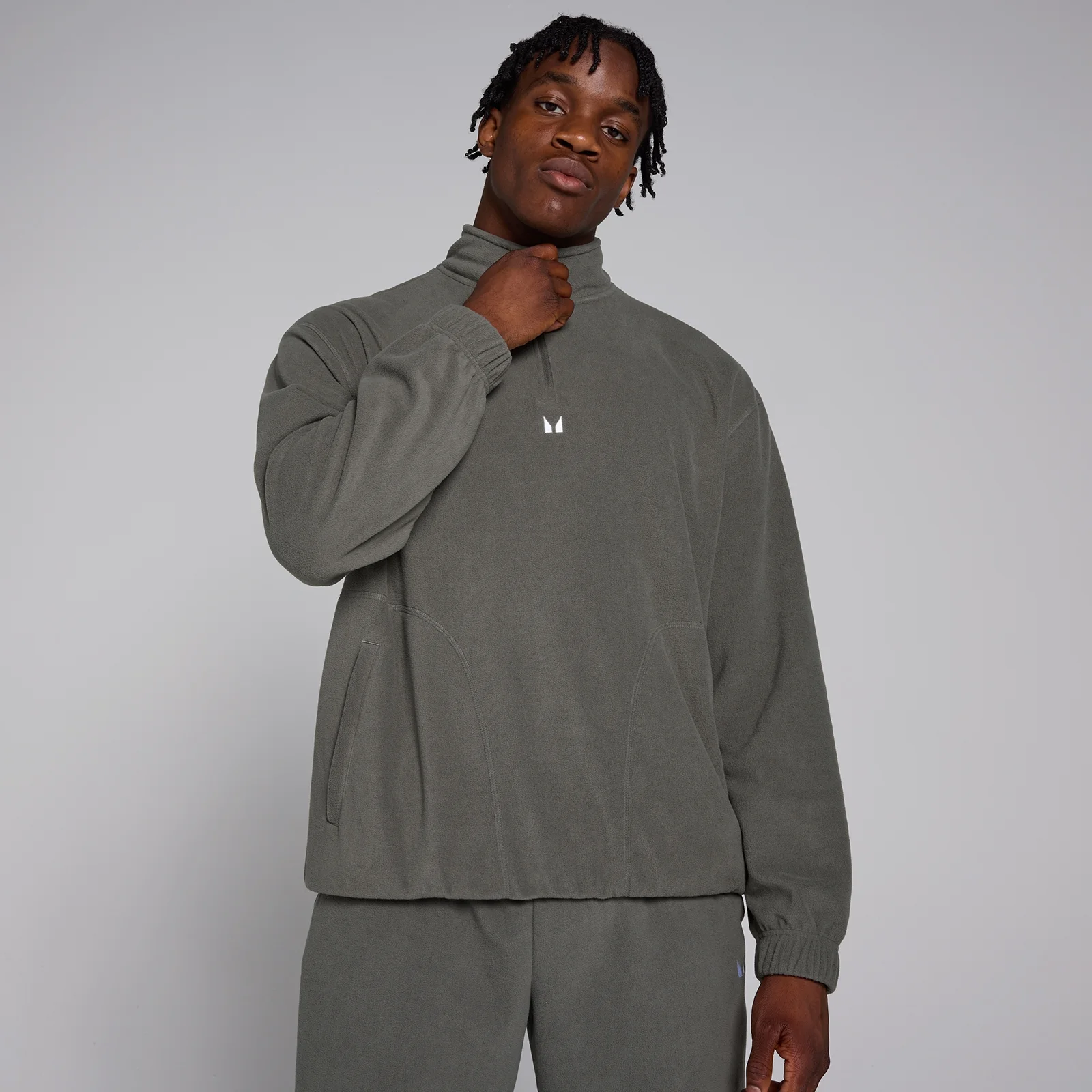 MP Men's 1/4 Zip Fleece - Gun Metal - XS Bilde 1