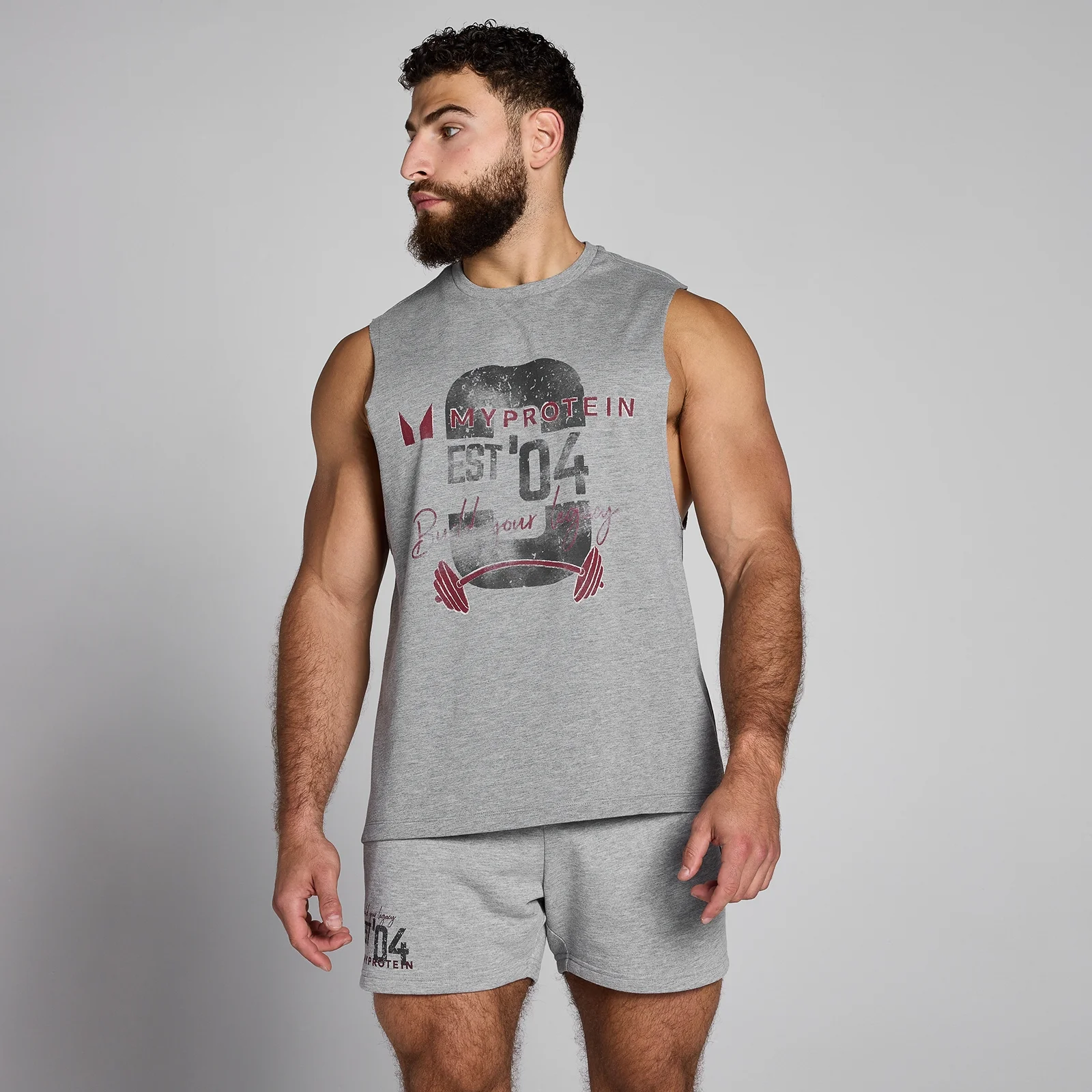 MP Men's Origin Graphic Vest - Grey Marl - XS Bilde 1