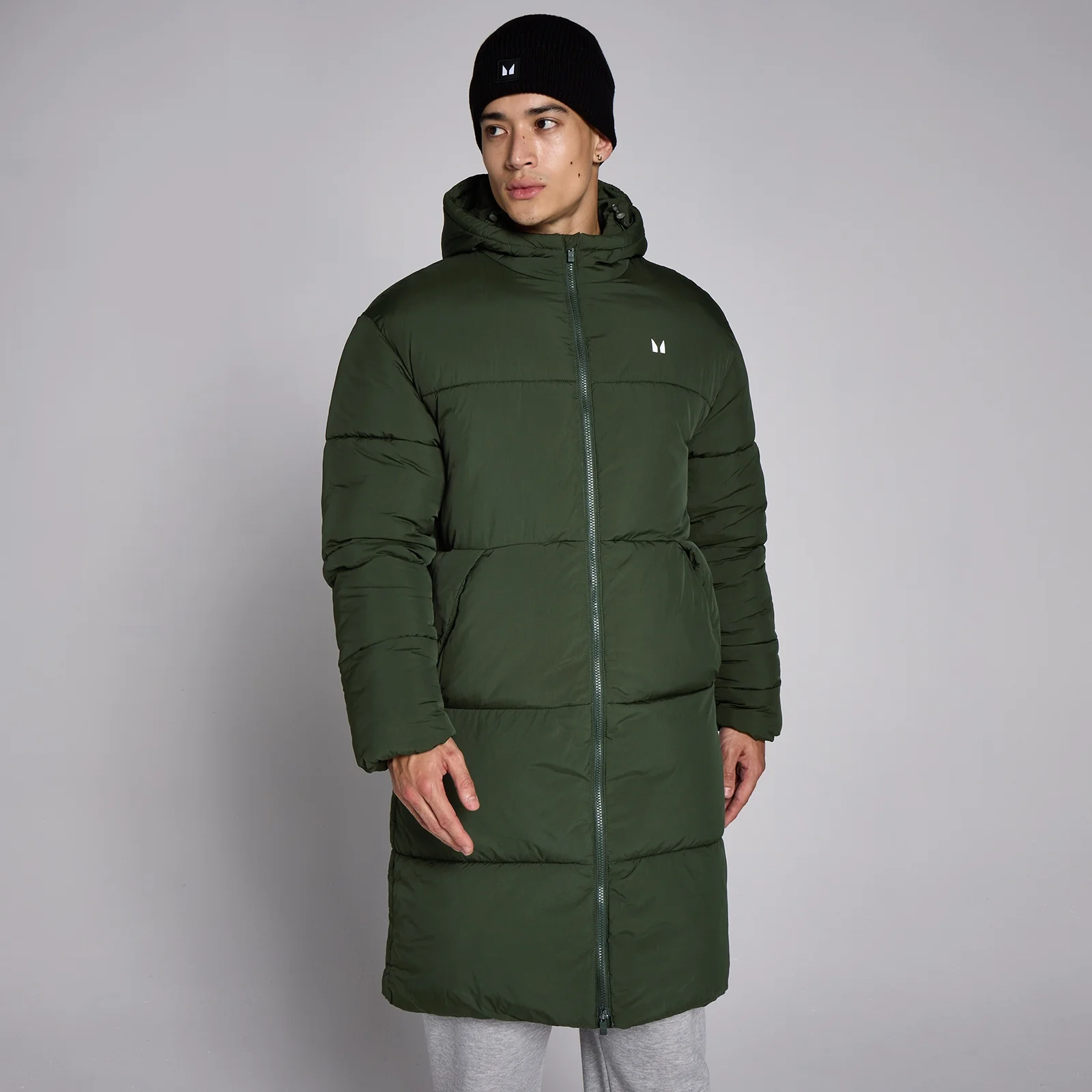 MP Men's Long Puffer Jacket - Forest Green - S Bilde 1