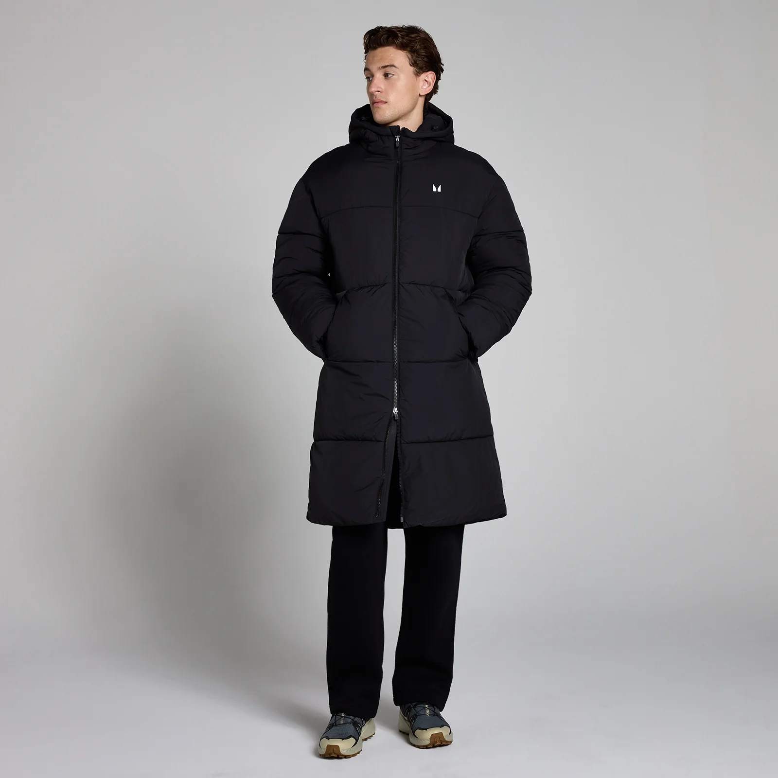 MP Men's Long Puffer Jacket - Black - XS Bilde 1