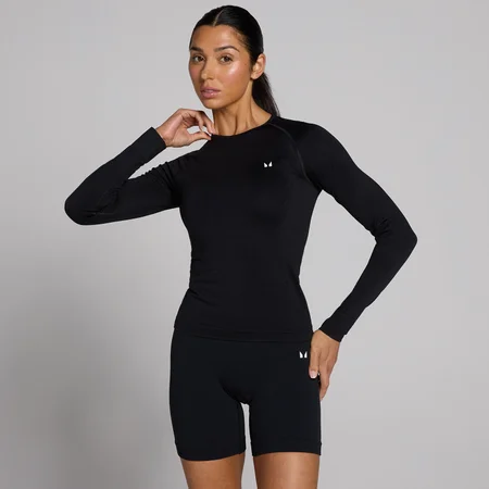 MP Women's Shape Seamless Long Sleeve Top - Black