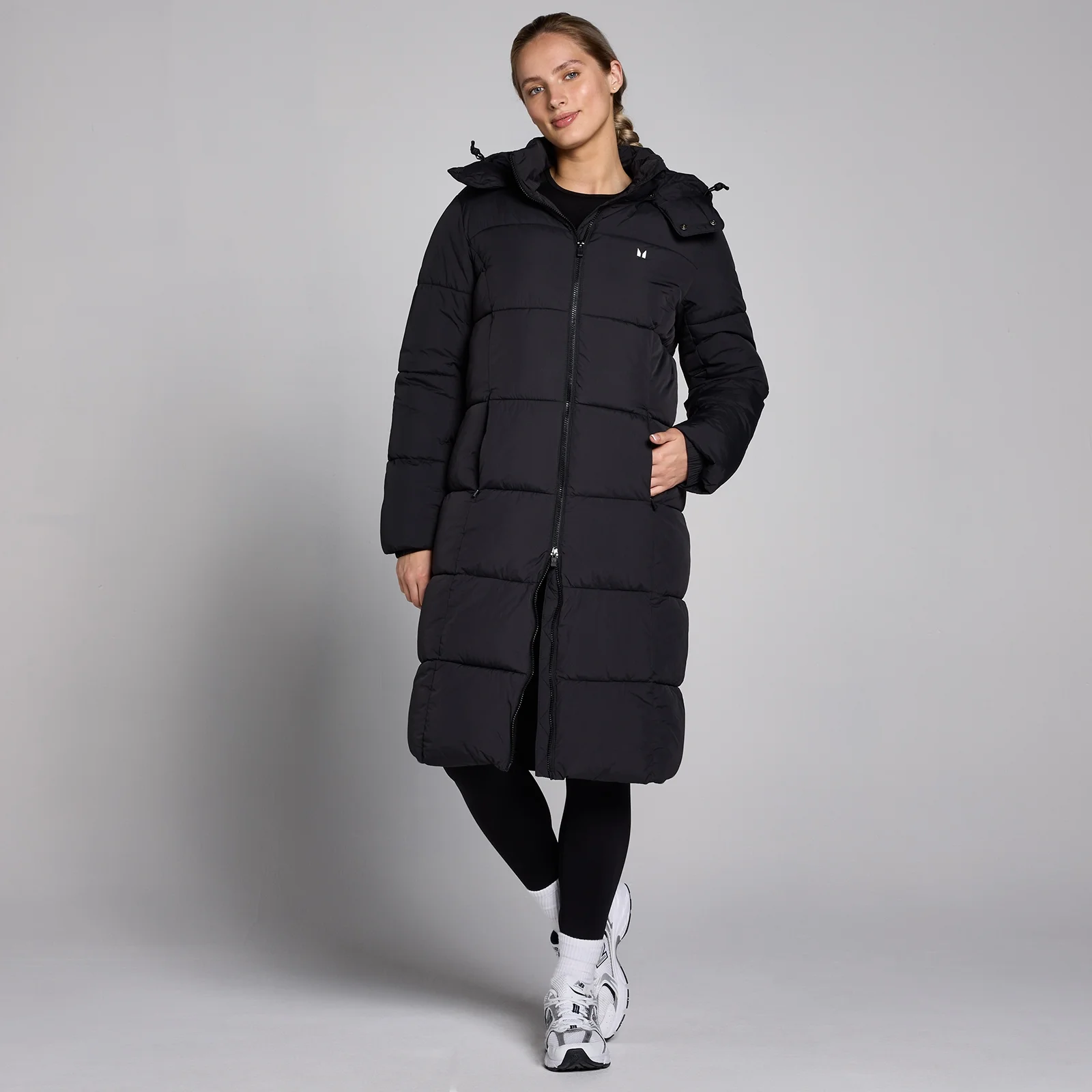 MP Women's Long Padded Puffer Jacket - Black - XS Bilde 1