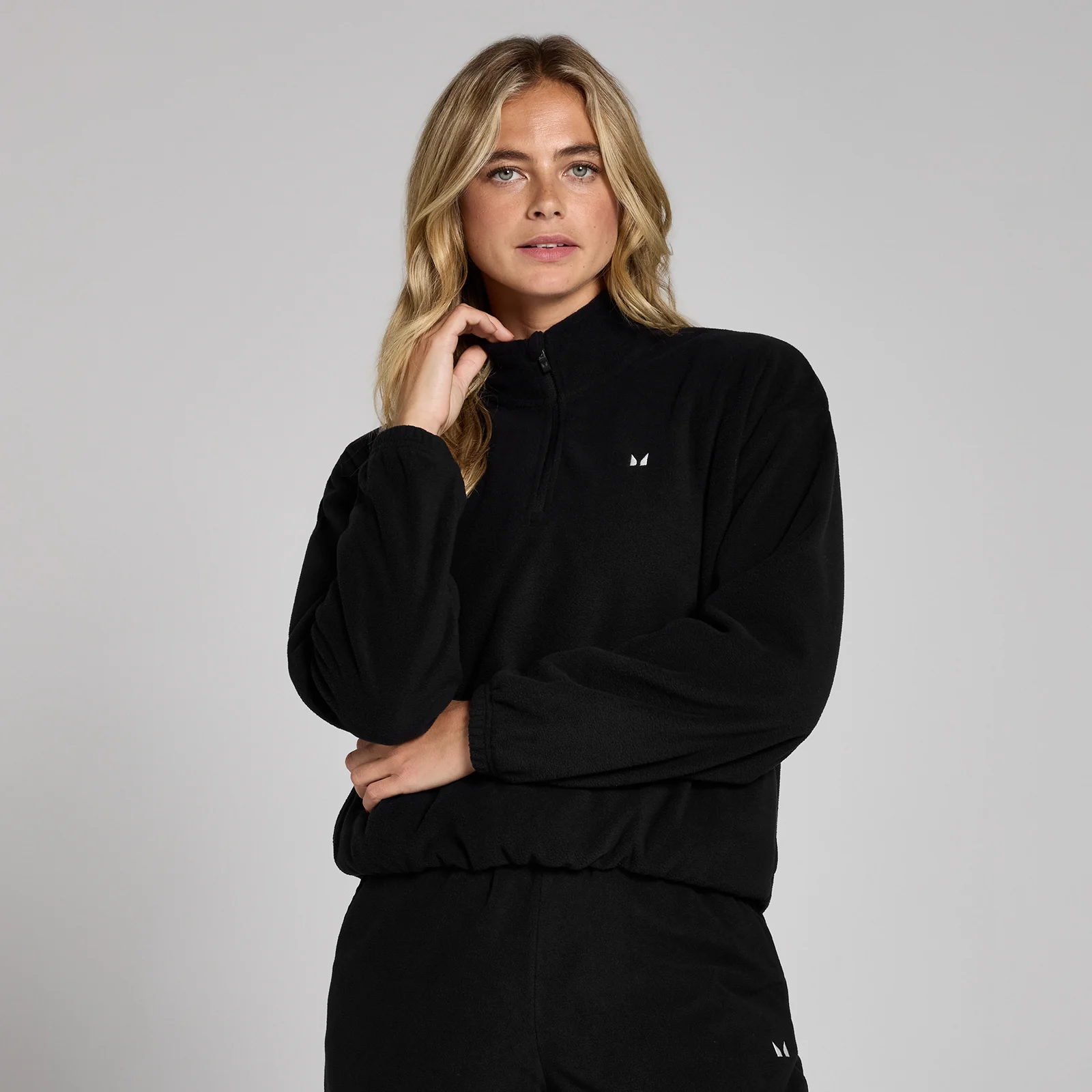 MP Women's Funnel Neck 1/4 Zip Fleece - Black - XS Bilde 1
