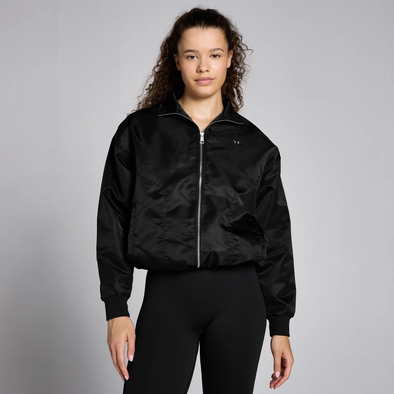 MP Women's Nylon Bomber Jacket - Black - XS Bilde 1