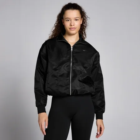 MP Women's Nylon Bomber Jacket - Black