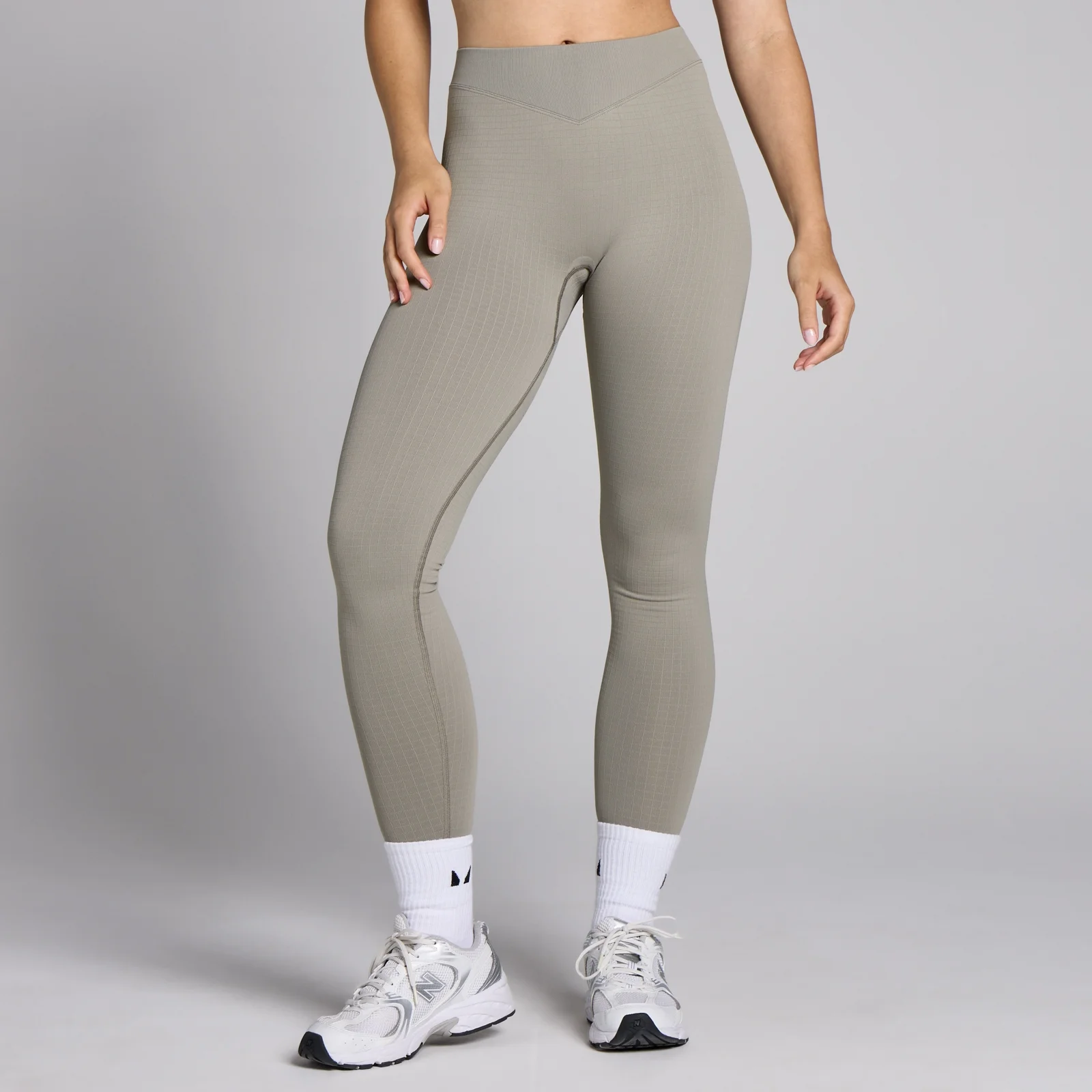 MP Women's Waffle Seamless Leggings - Clay - L Bilde 1