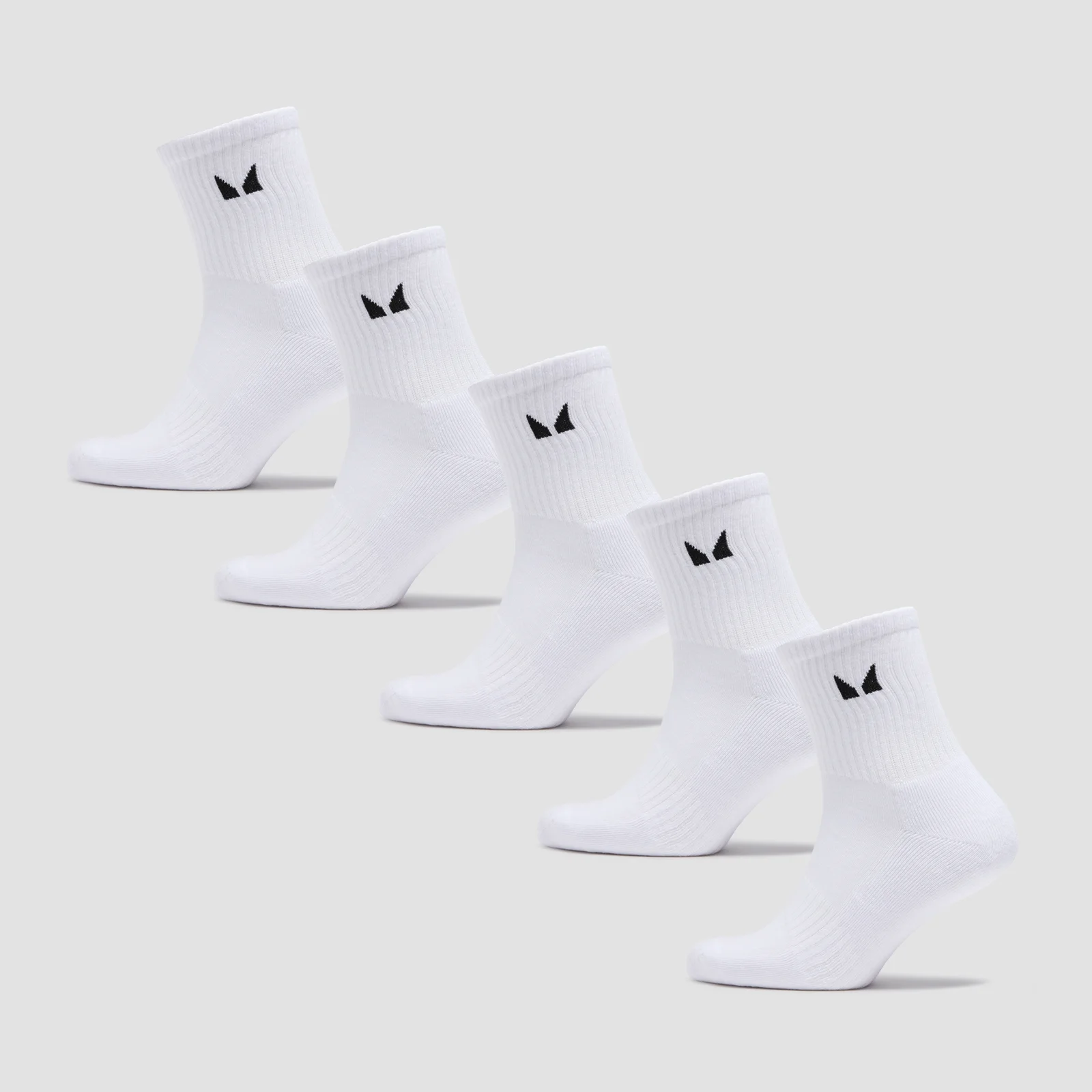 MP Unisex Crew Socks (5 Pack) - White - UK 2-5 Bilde 1