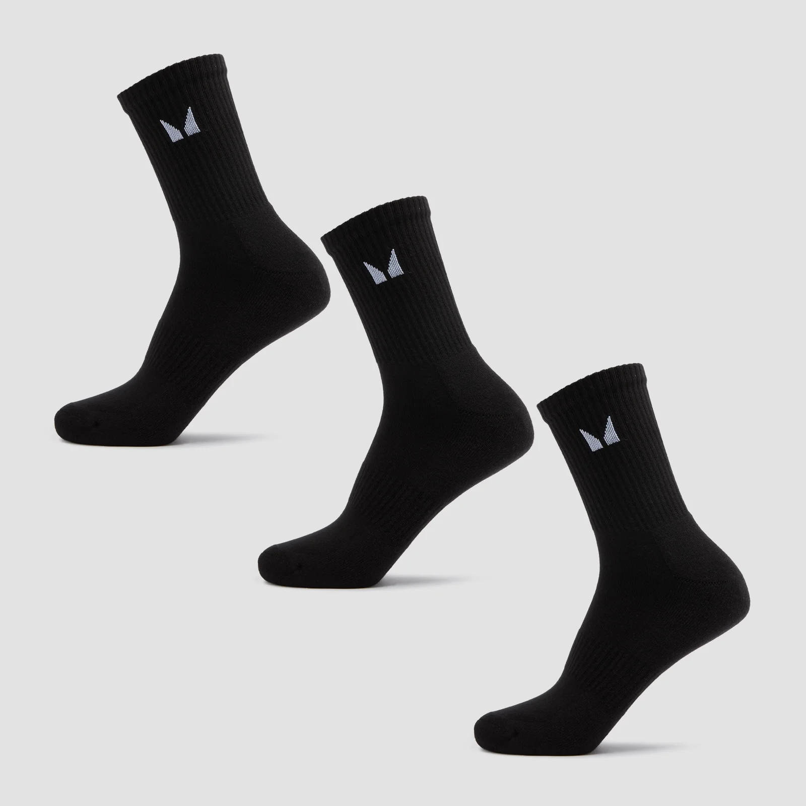 MP Unisex Crew Socks (3 Pack) - Black - UK 6-8 Bilde 1
