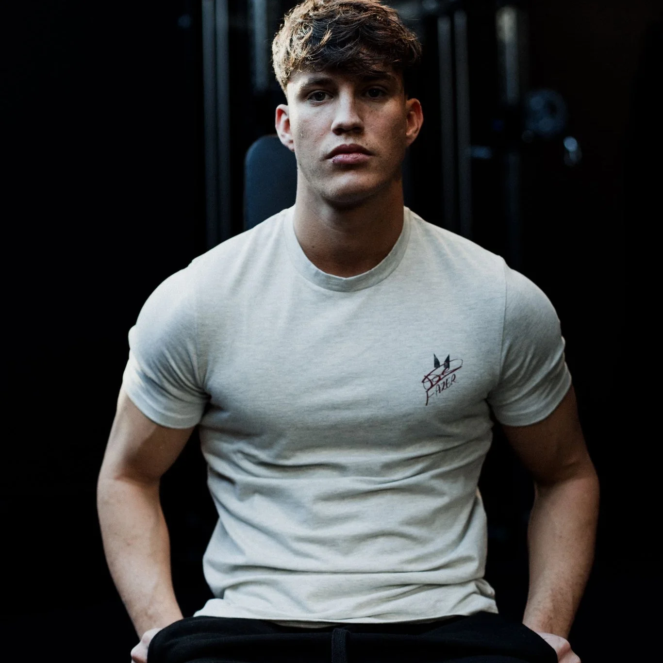 MP Men's Joe Fazer Muscle Fit Graphic T-Shirt - Grey Marl - S Bilde 1