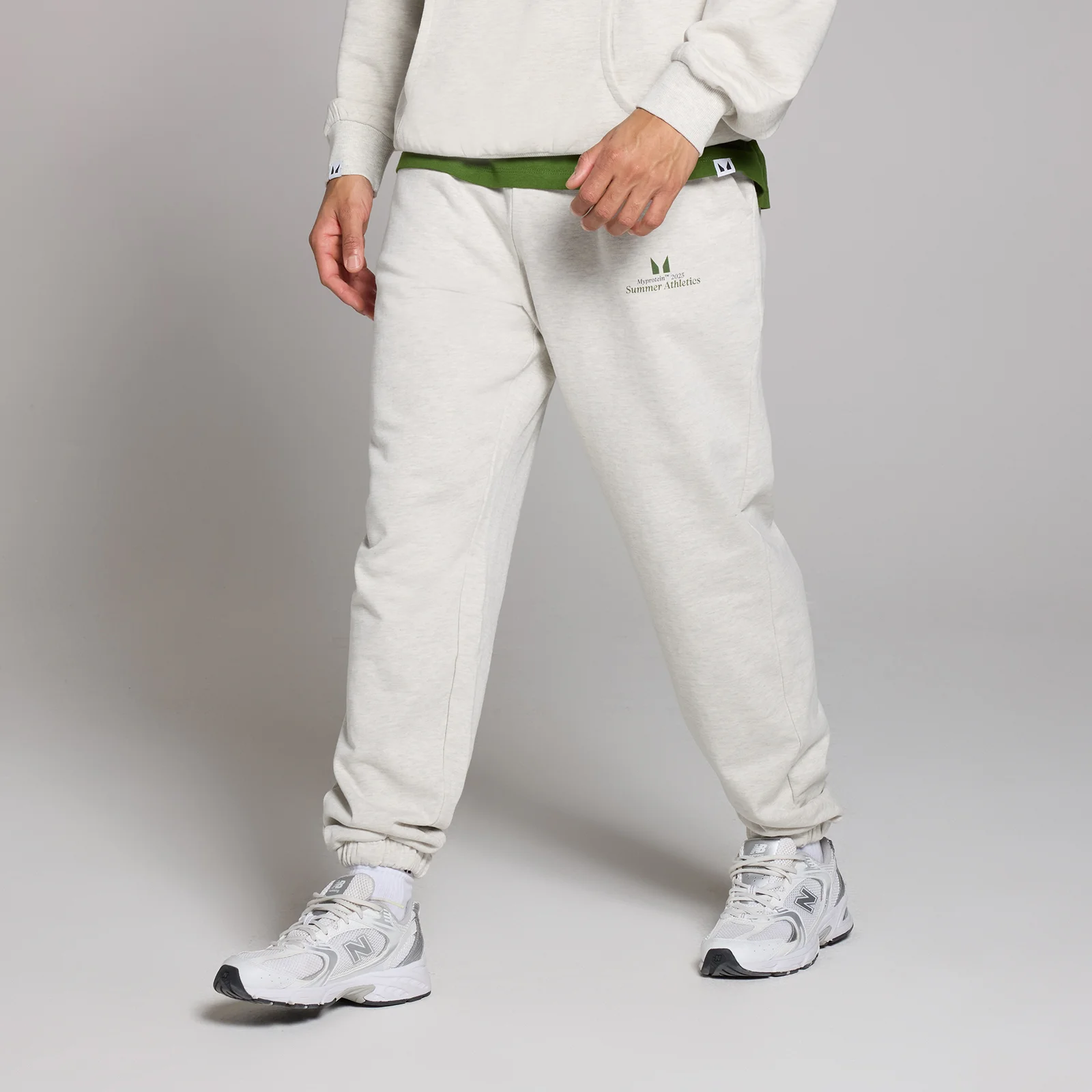 MP Men's Retro Graphic Oversized Joggers - Grey Marl - M Bilde 1