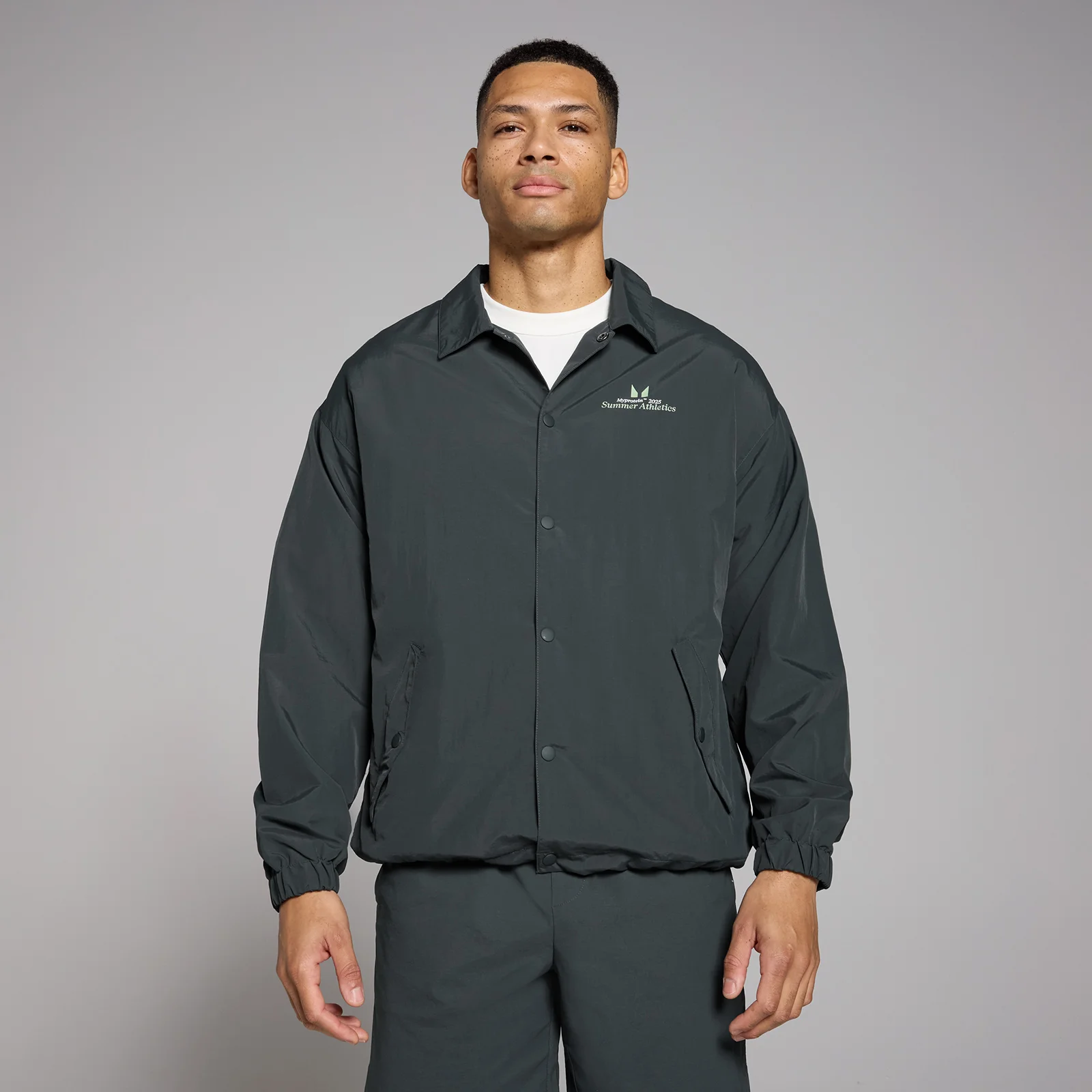 MP Men's Retro Graphic Coach Jacket - Washed Black - XS Bilde 1