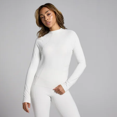 MP Women's Lifestyle Funnel Neck Sheer Top - Natural Cotton