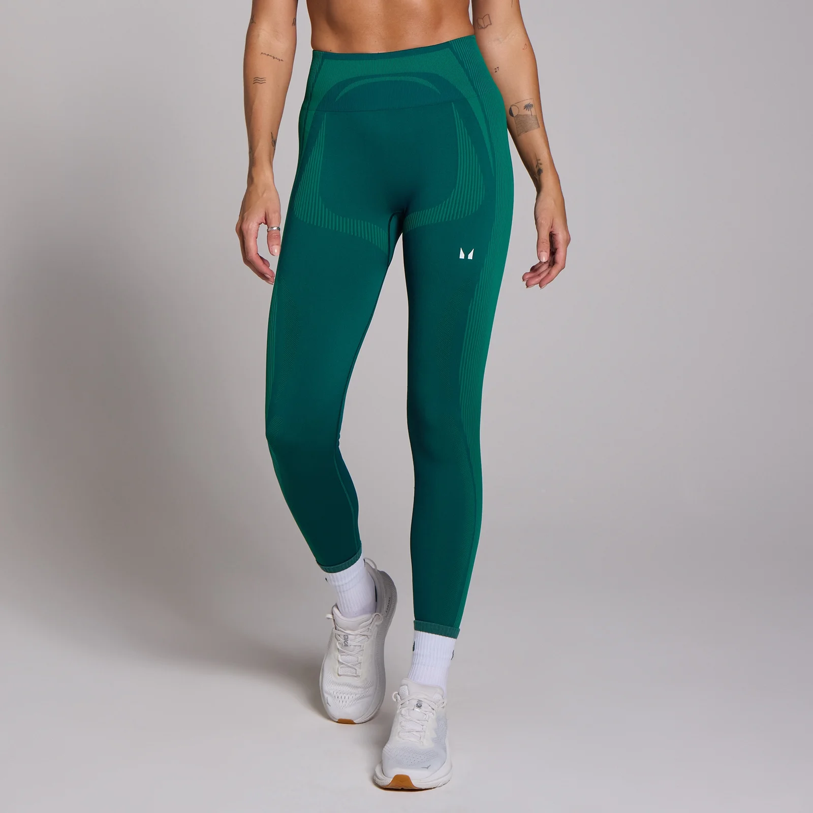 MP Women's Tempo Seamless Hybrid Leggings - Deep Teal - XS Bilde 1