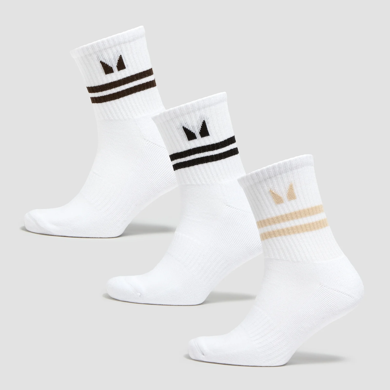 MP Tatiana 3pk Crew Socks - White/Coffee - UK 6-8 Bilde 1