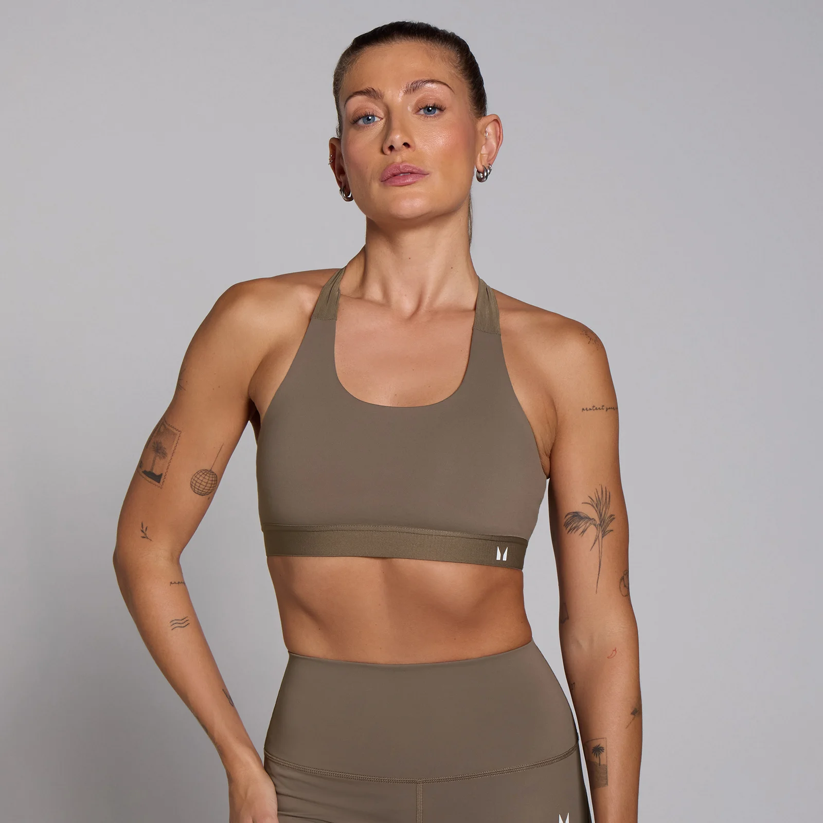 MP Women's Power Cross Back Sports Bra - Espresso - S Bilde 1