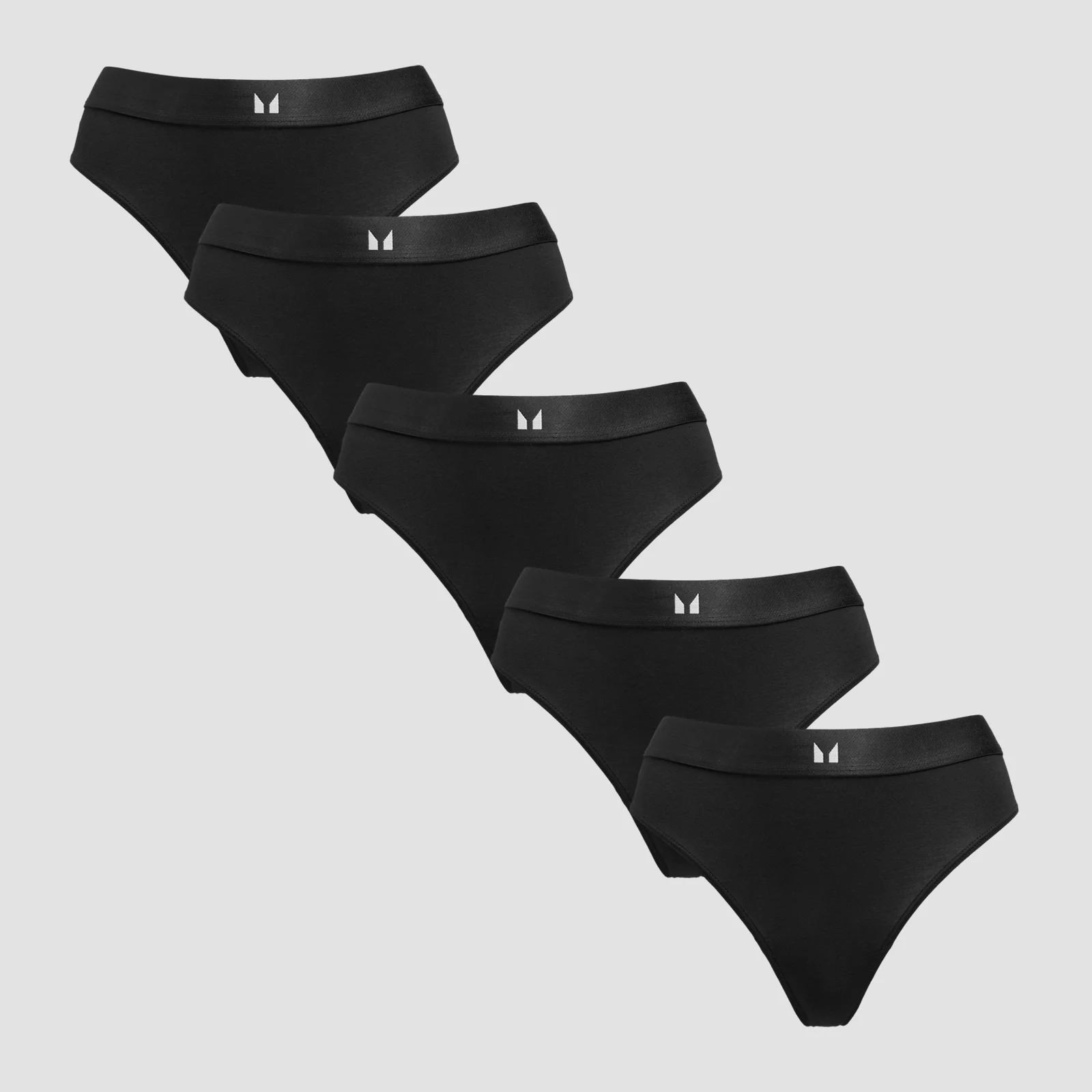 MP Women's Mid Rise Thong (5 Pack) - Black - L Bilde 1