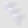 MP Women's Mid Rise Thong (3 Pack) - White