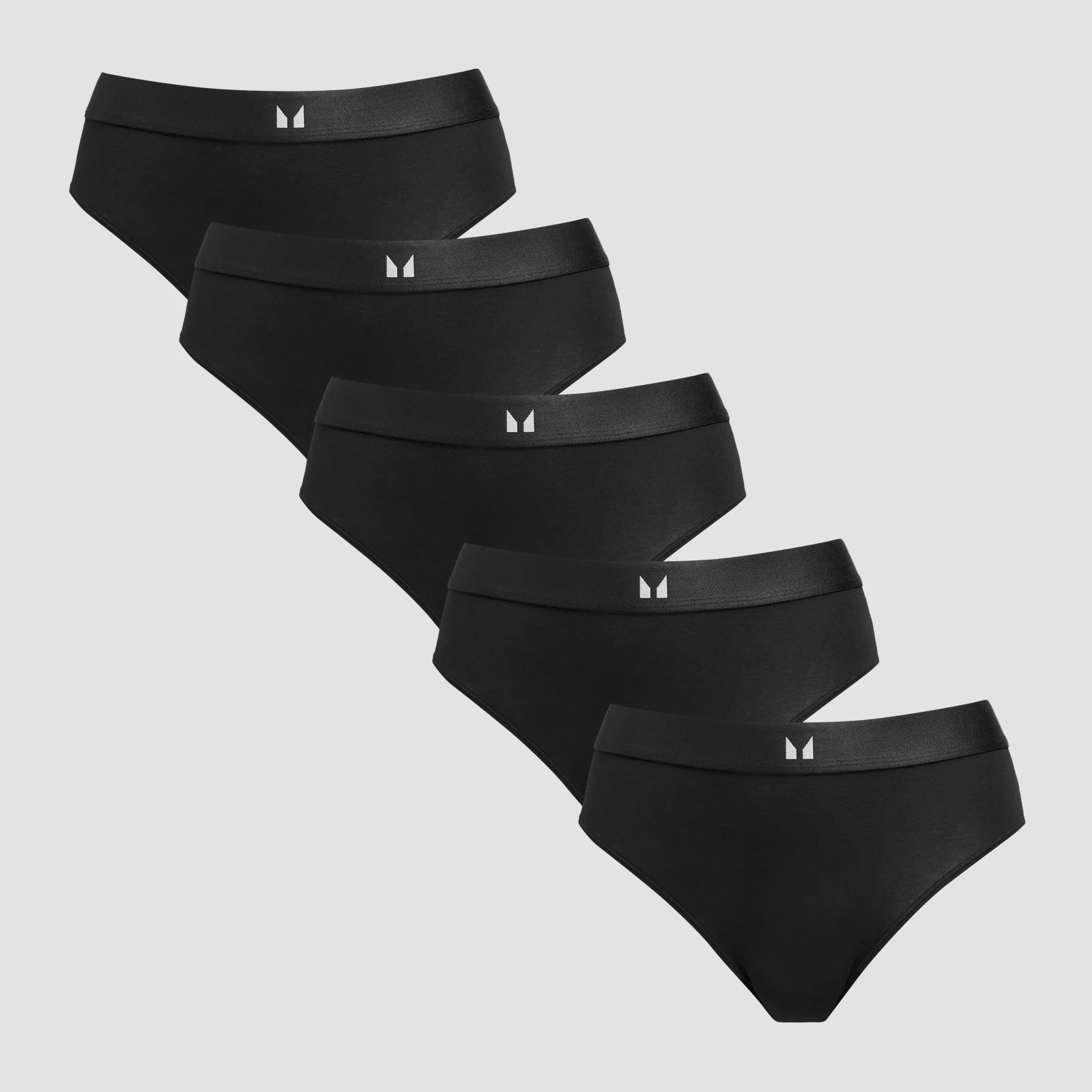 MP Women's Mid Rise Bikini Brief (5 Pack) - Black - XS Bilde 1