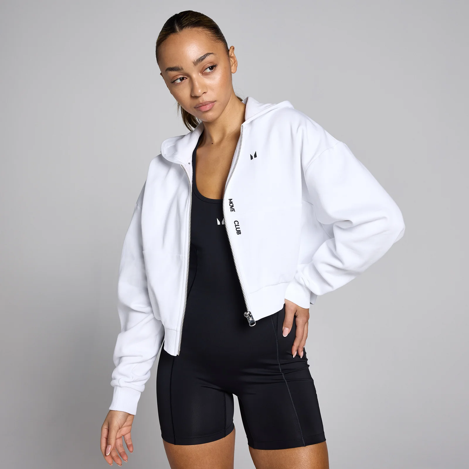 MP Women's Tempo Zip Through Hoodie - White - XXL Bilde 1