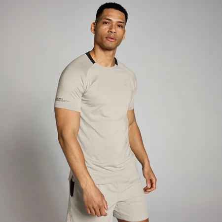 MP Men's Tempo Ultra Gridded T-Shirt - Dove Grey