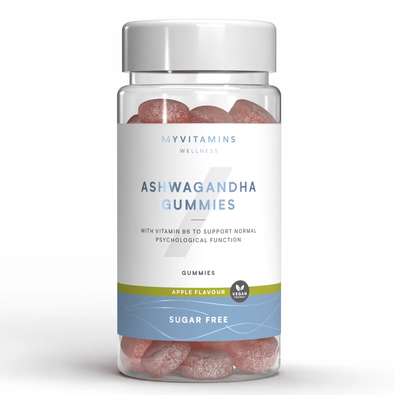 Myvitamins Sugar Free Ashwagandha Gummies, ALT - 60gummies - Sugar Free Apple Bilde 1
