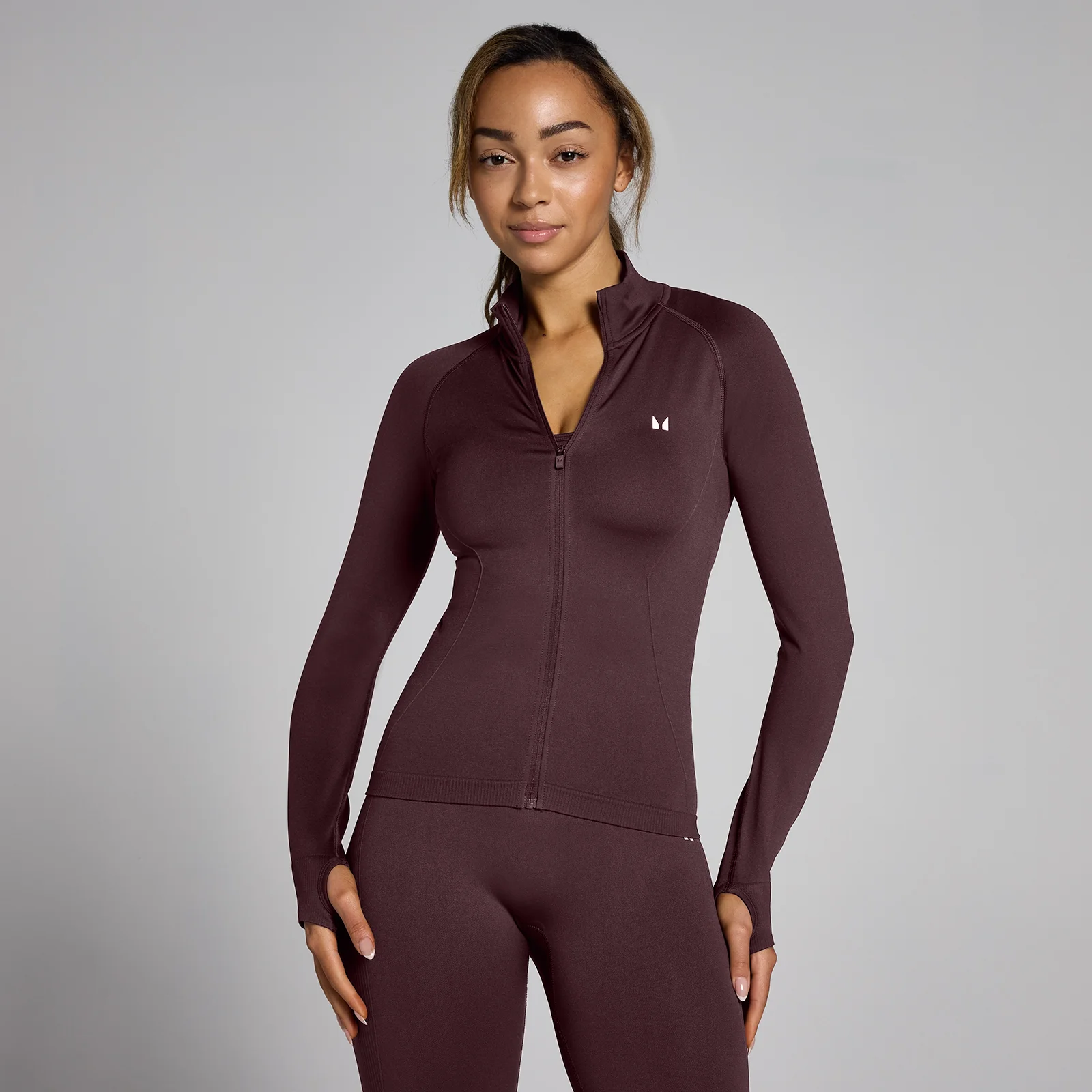 MP Women's Shape Seamless Zip Through Jacket - Fudge - XS Bilde 1