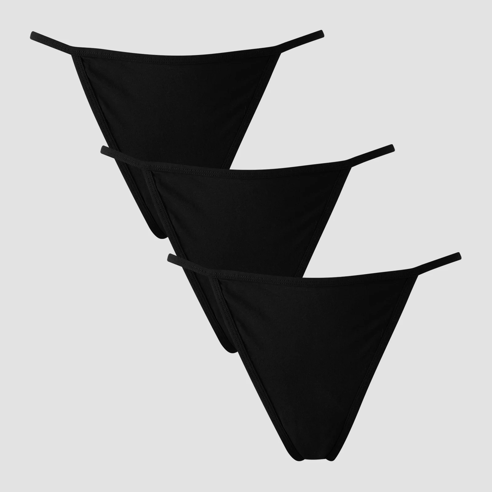 MP Women's Mid Rise G String (3 pack) - Black - M Bilde 1
