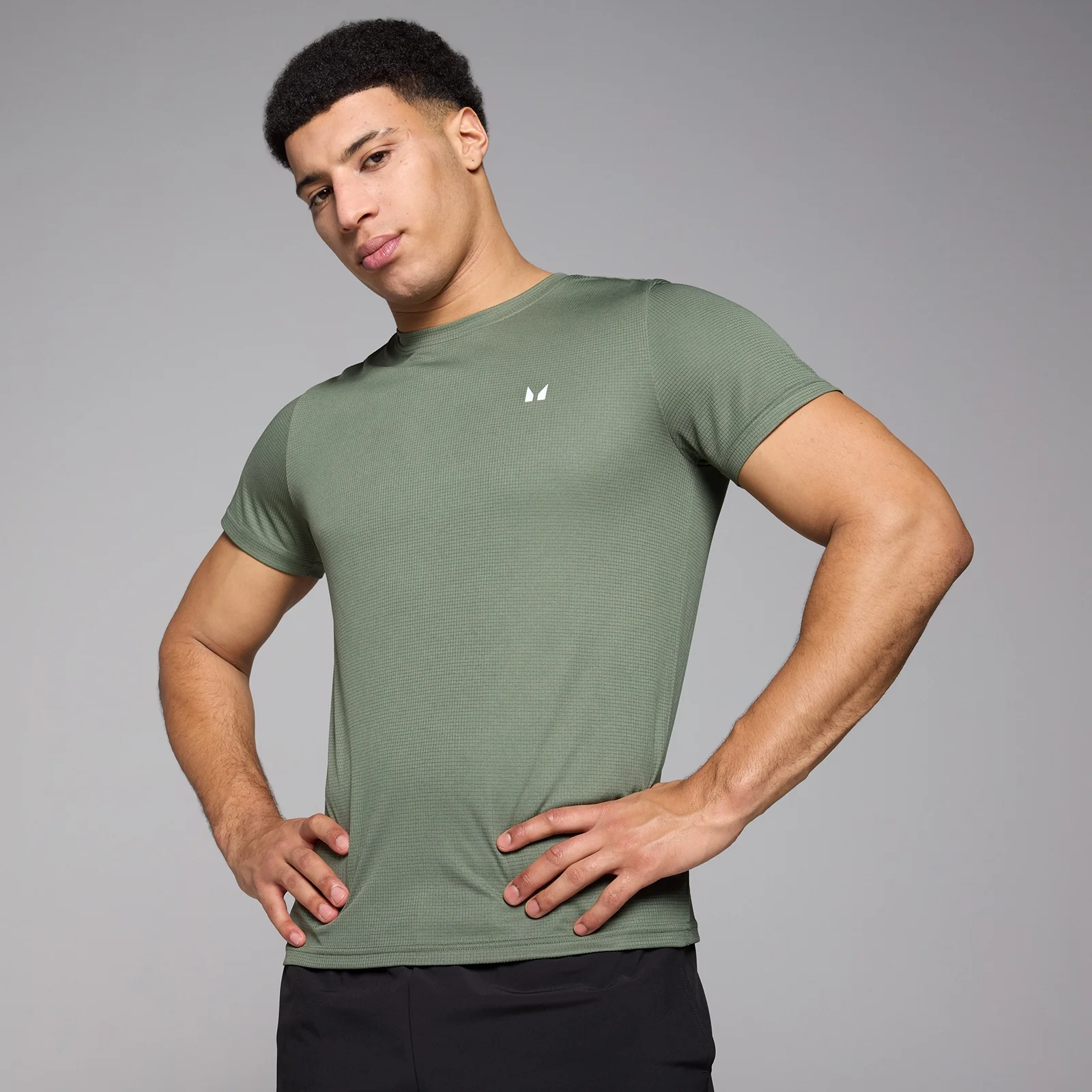 MP Men's Grid Training T-Shirt - Light Khaki - XS Bilde 1