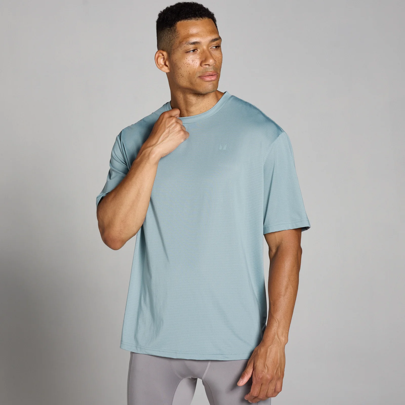 MP Men's Tempo Hybrid Oversized Mesh T-Shirt - Lead - XXL Bilde 1