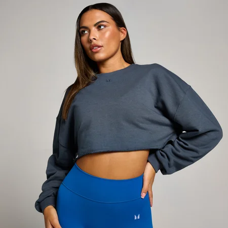 MP Women's Tempo Hybrid Slouchy Cropped Long Sleeve Top - Midnight