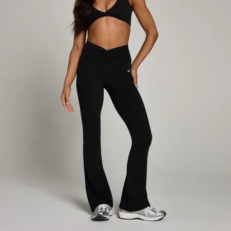 MP Women's Tempo Ruched Front Flared Leggings - Black