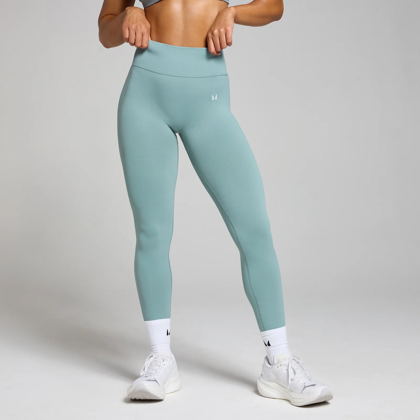 MP Women's Tempo Hybrid Mid-Rise Seamless Leggings - Lead - XL Bilde 1