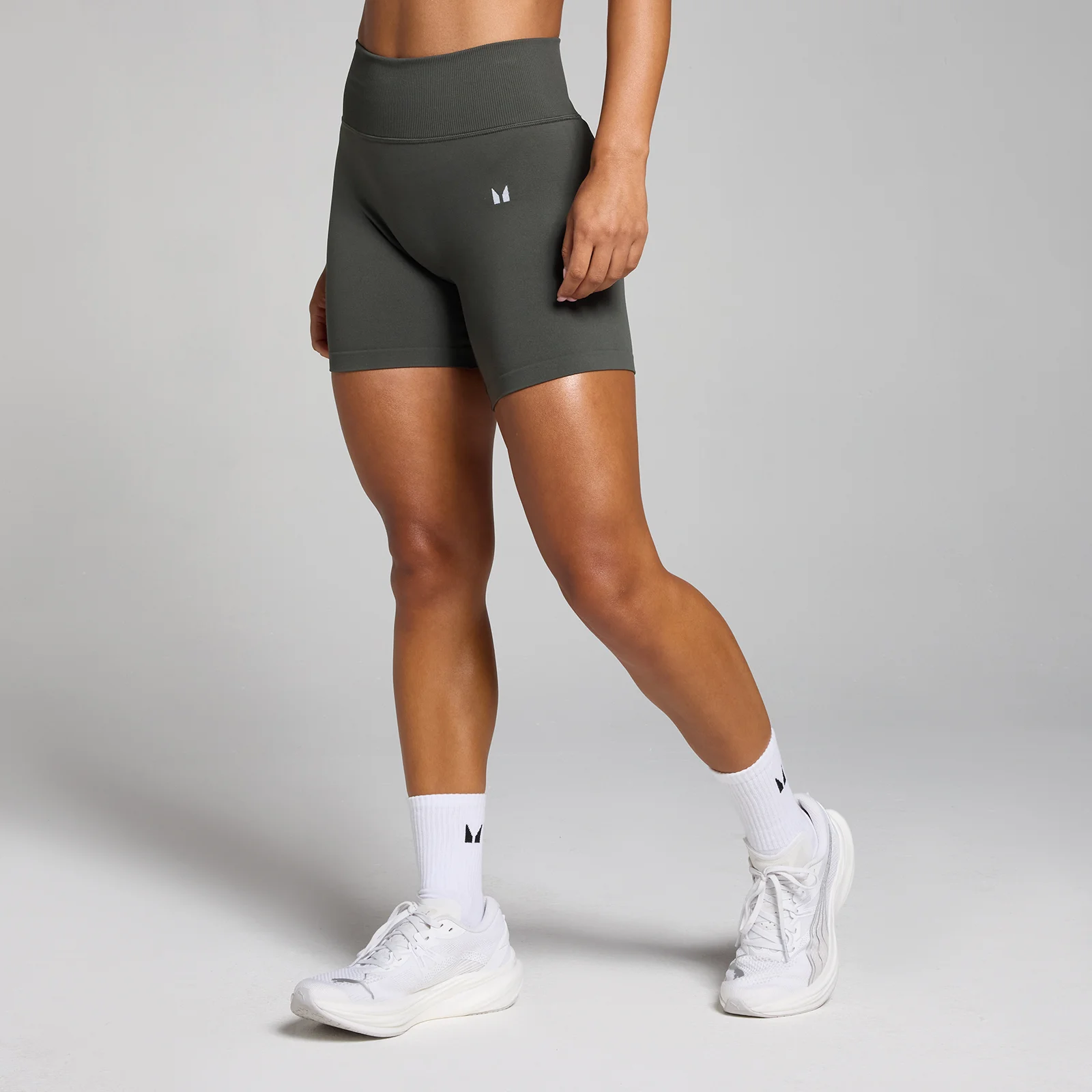MP Women's Tempo Hybrid Mid-Rise Seamless Shorts - Night Grey - XS Bilde 1
