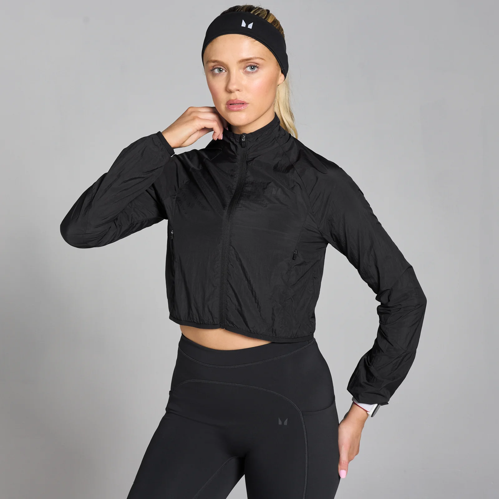 MP Women's Velocity Cropped Windbreaker - Black - XS Bilde 1