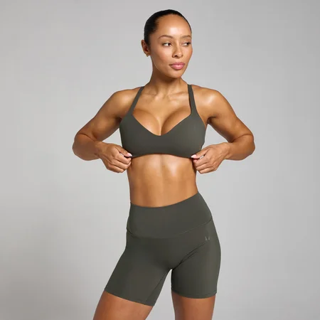 MP Women's Tempo Hybrid Twist Back Sports Bra - Night Grey