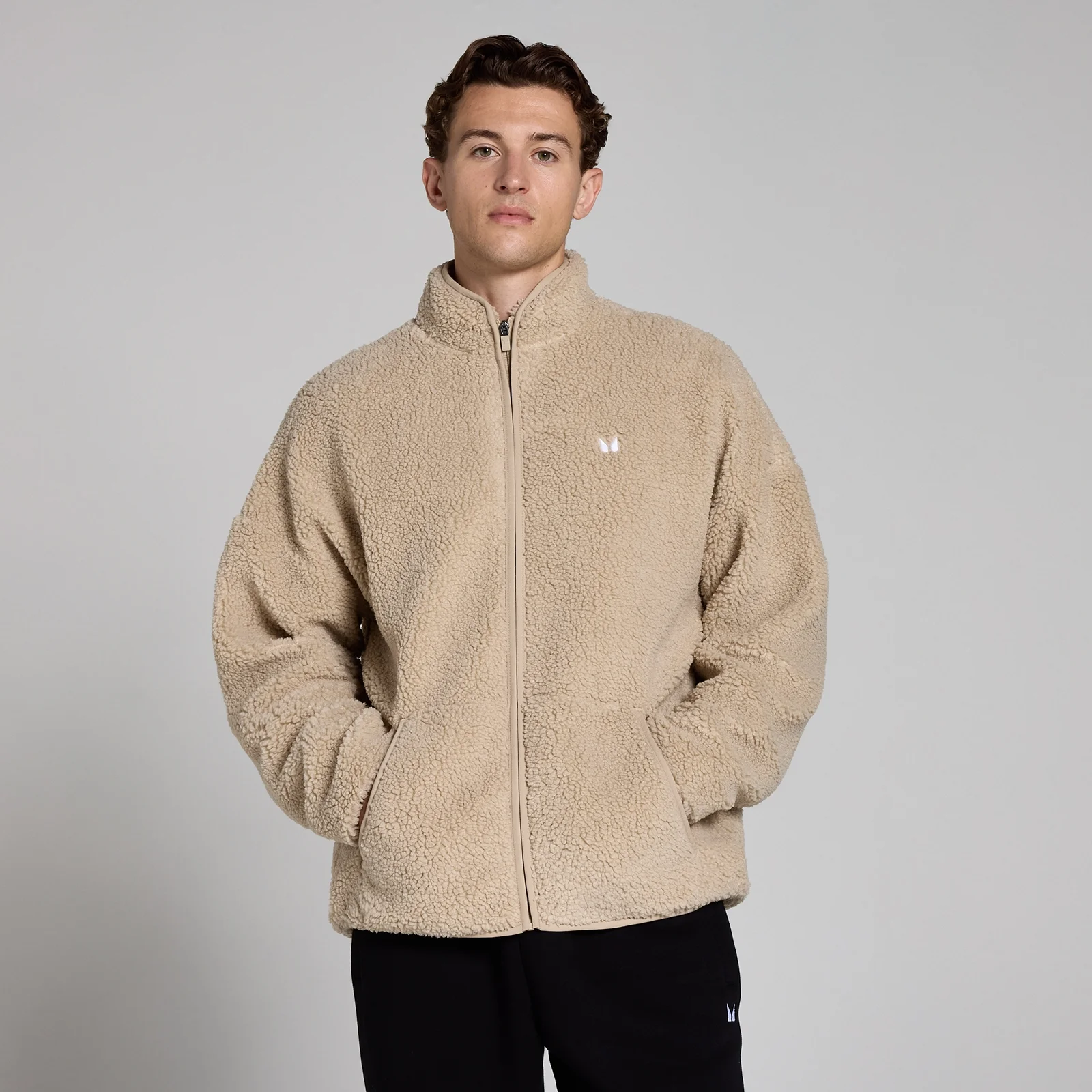 MP Men's Borg Full Zip - Oat - XS Bilde 1