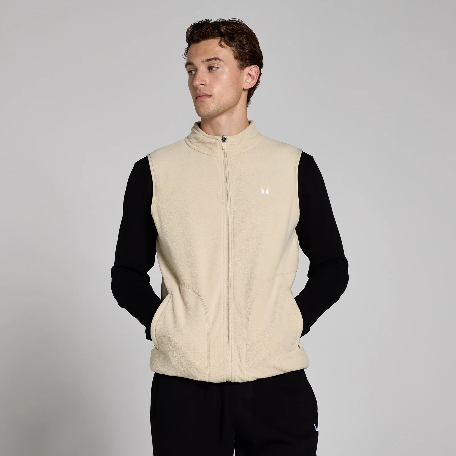 MP Men's Gilet Fleece - Oat - S Bilde 1