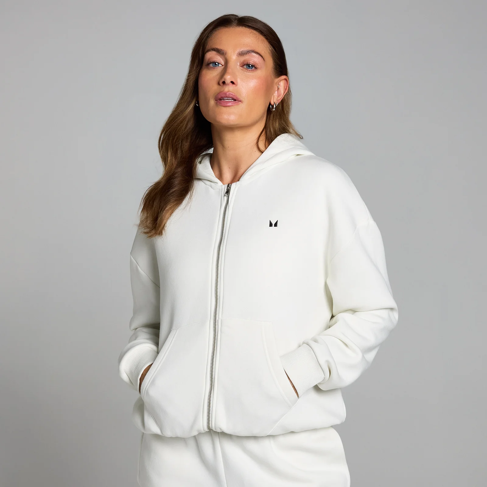MP Women's Basics Zip Through Hoodie - Cloud - M Bilde 1