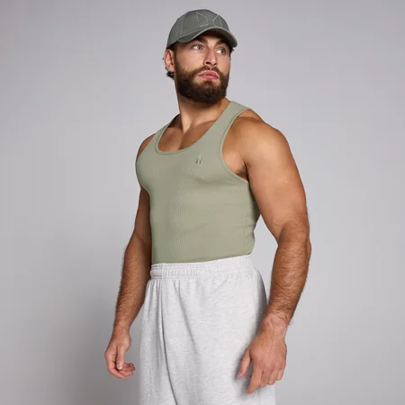 MP Men's Origin Ribbed Muscle Fit Tank - Deep Sage