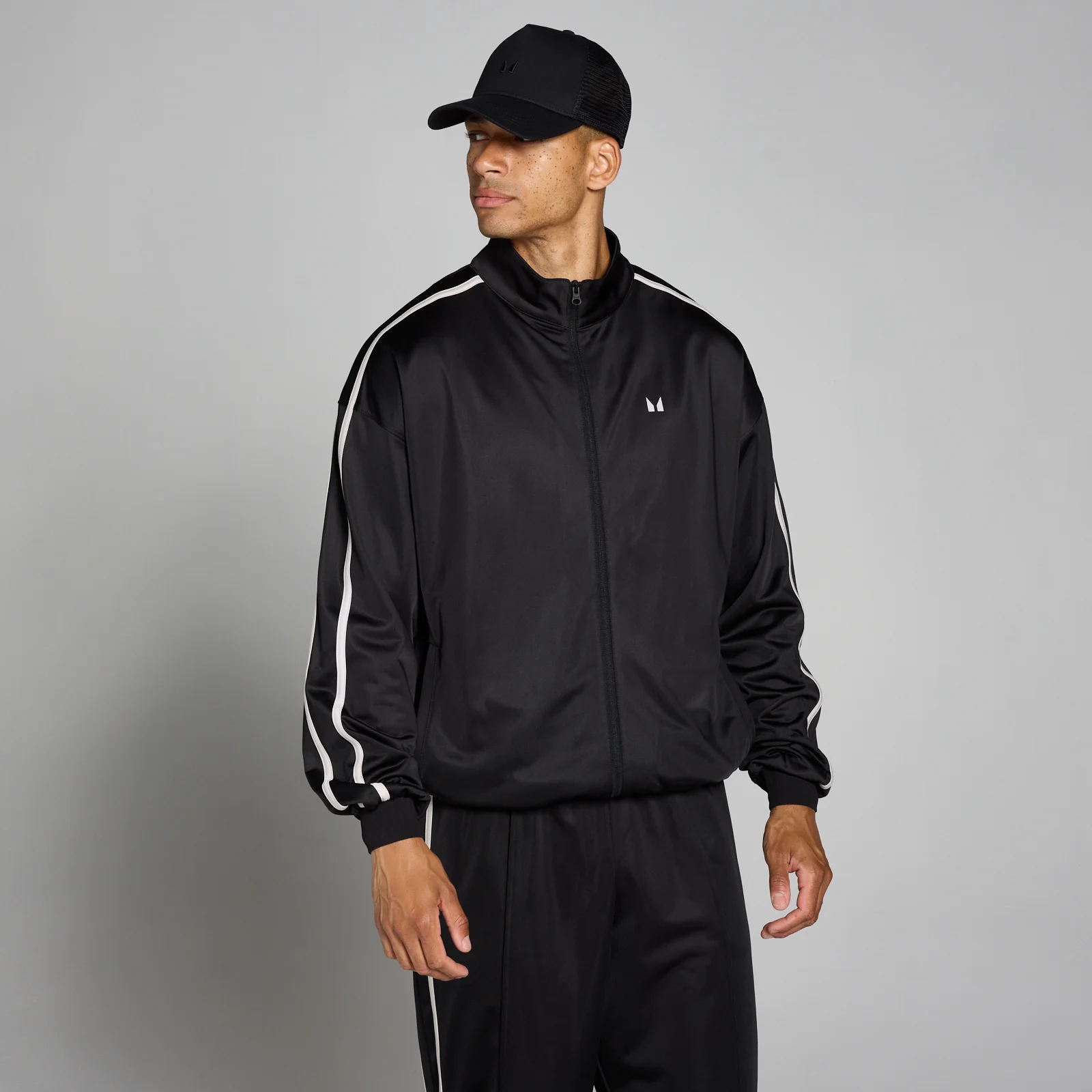 MP Men's Tricot Track Jacket - Black - XS Bilde 1