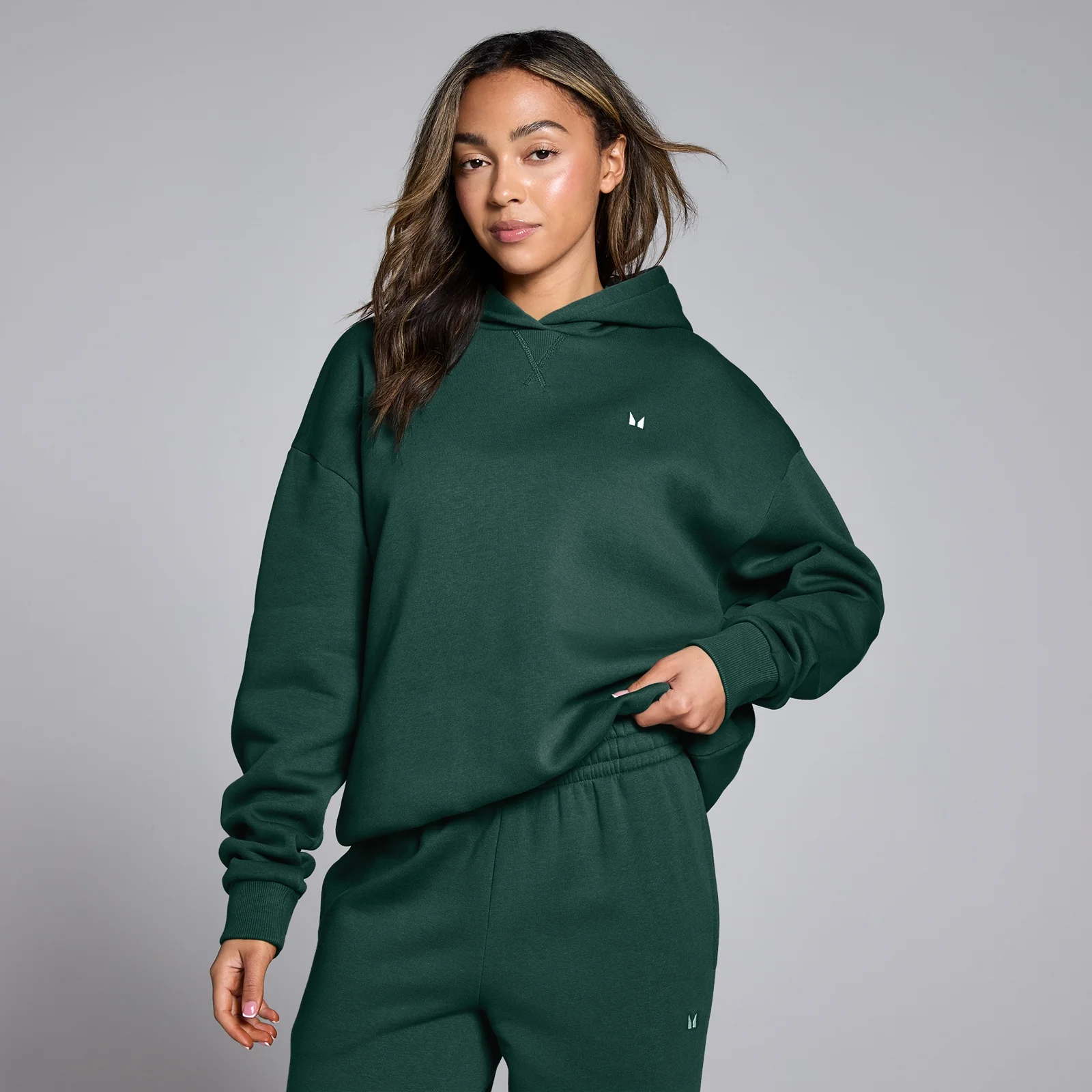 MP Women's Basics Oversized Hoodie - Dark Emerald - XS Bilde 1